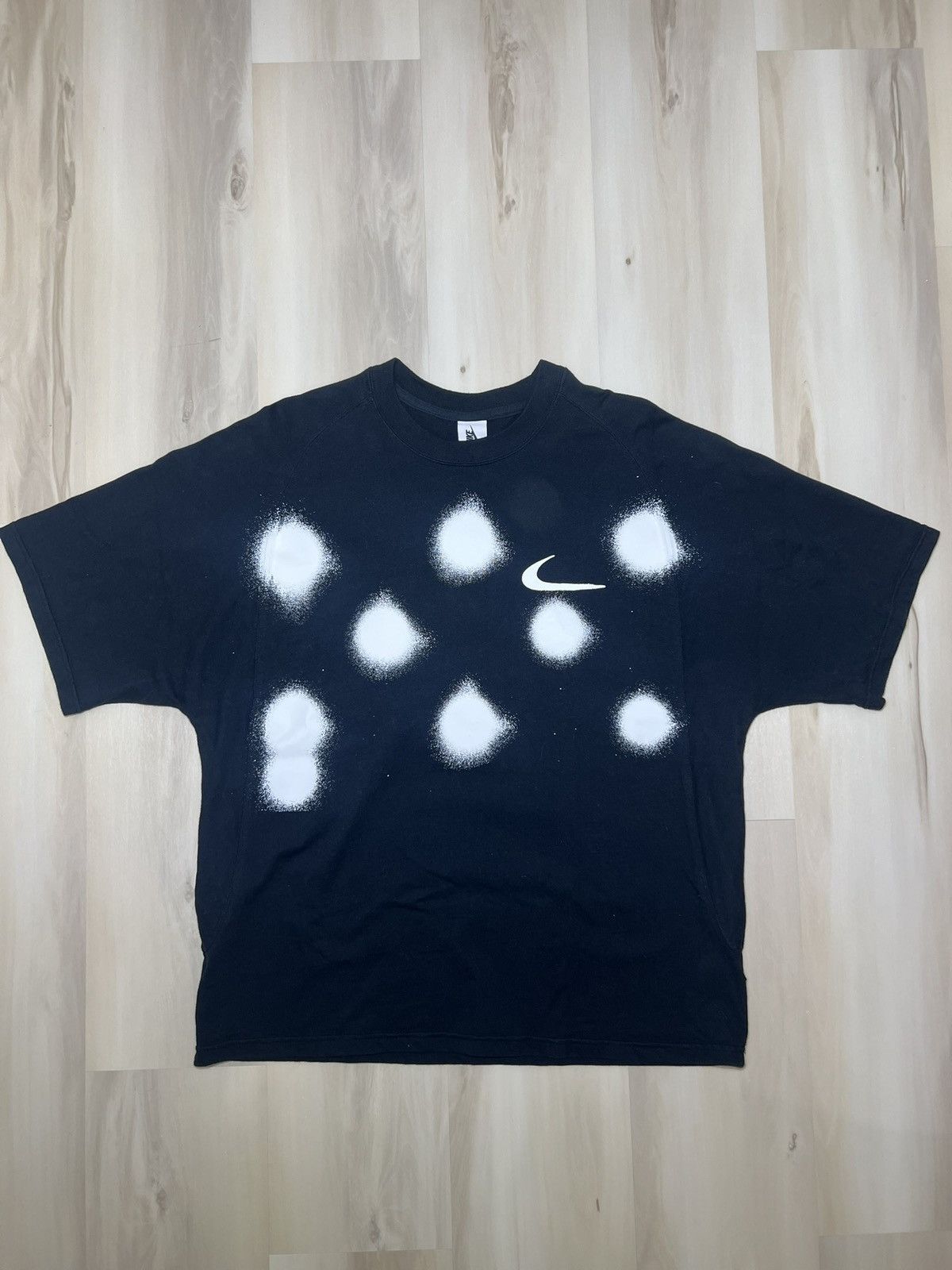 Nike × Off-White Off-White x Nike Spray Dot T-Shirt Black Graphic Tee Sz M Size US M / EU 48-50 / 2 - 1 Thumbnail