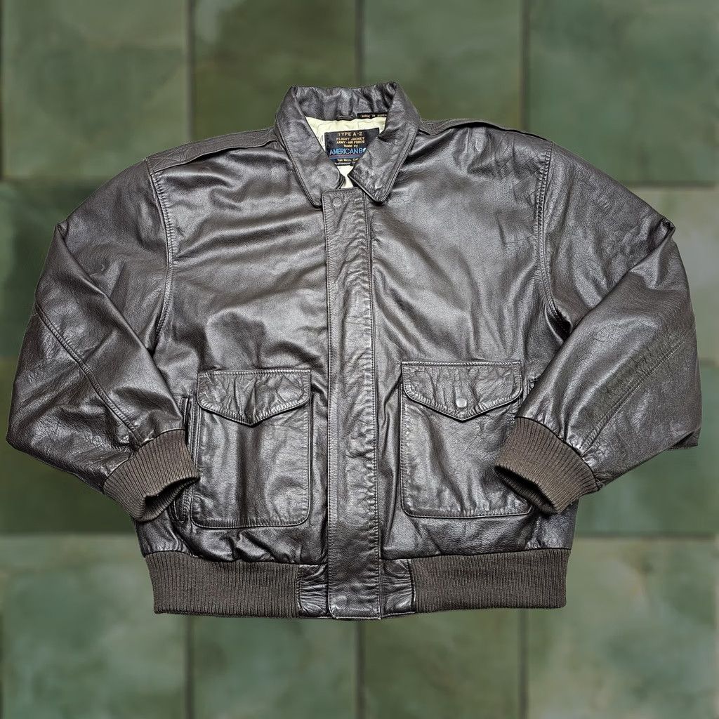 Adidas × Vintage Originals A-15 Brown Leather Jacket | Grailed