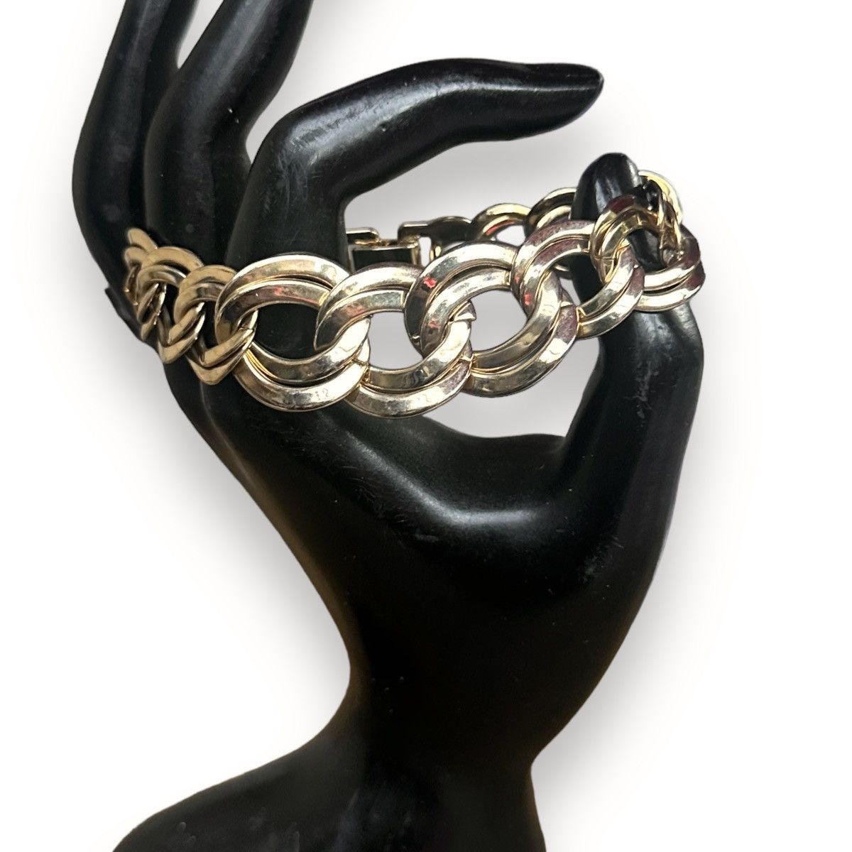 Vintage Vintage double link chain bracelet Size ONE SIZE - 2 Thumbnail