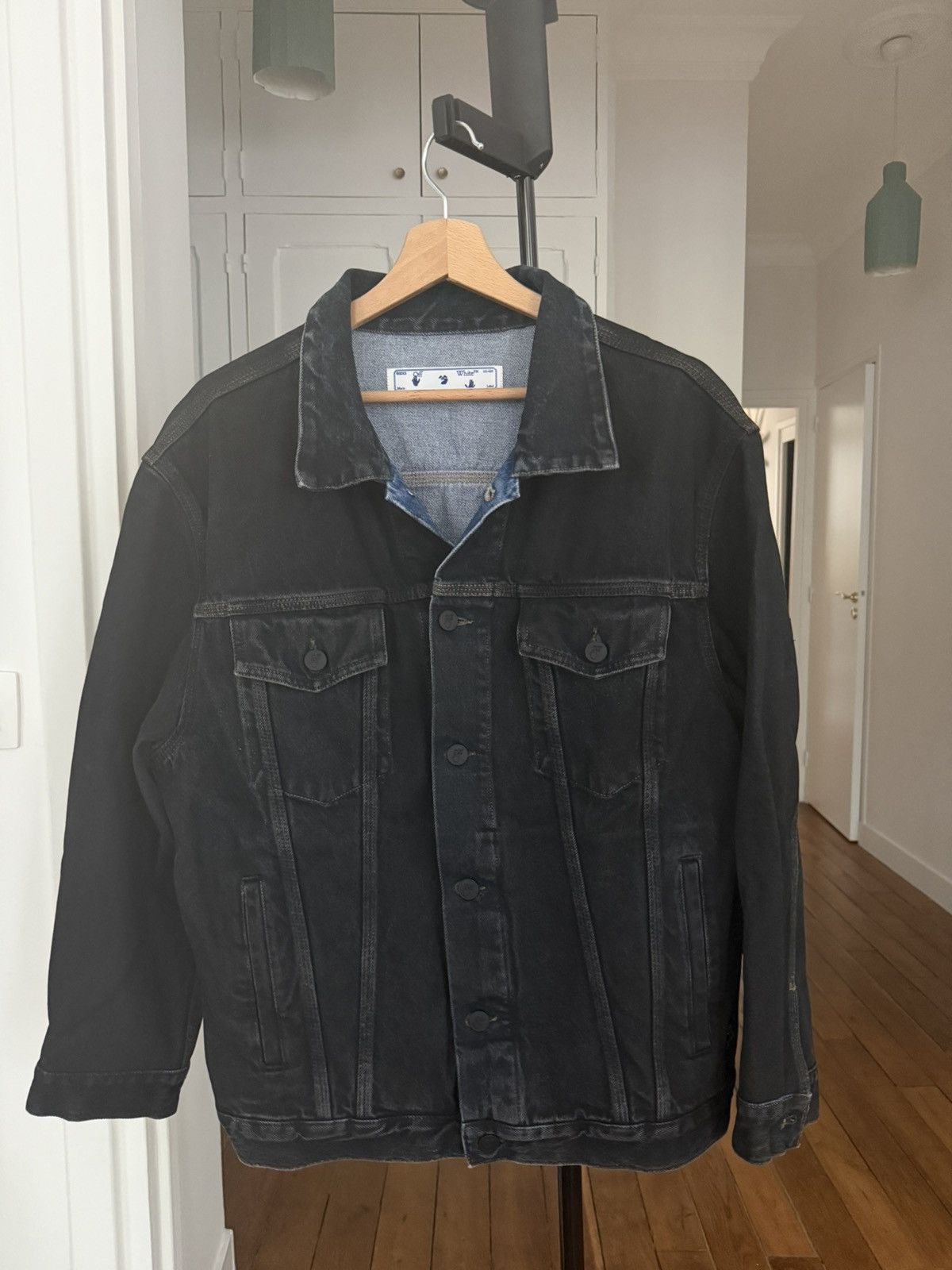 Off-White Off-White Dark Blue denim jacket Size US XL / EU 56 / 4 - 1 Thumbnail