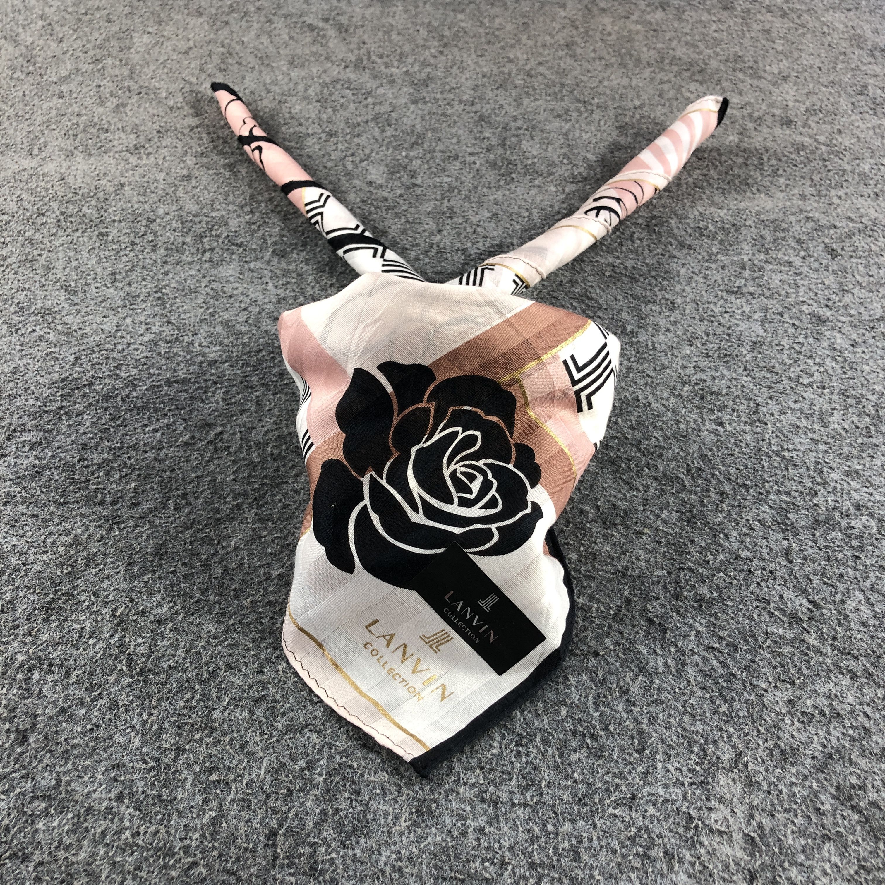 Lanvin × Vintage Lanvin Handkerchief Neckerchief Bandana H2704 Size ONE SIZE - 1 Thumbnail