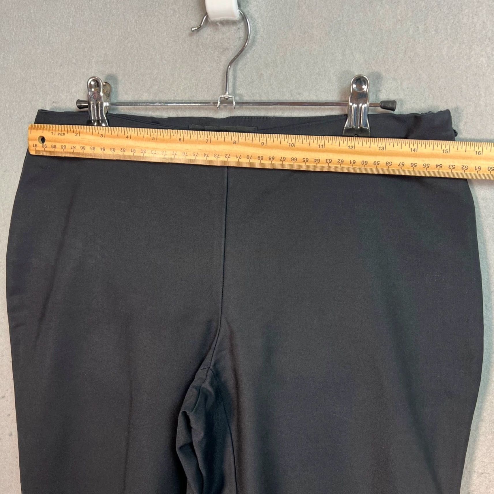 Ellen Tracy Ellen Tracy Women's Slim Black Ankle Pants Size 4 Cotton Blend Stretch Solid Size 27" / US 4 / IT 40 - 5 Thumbnail