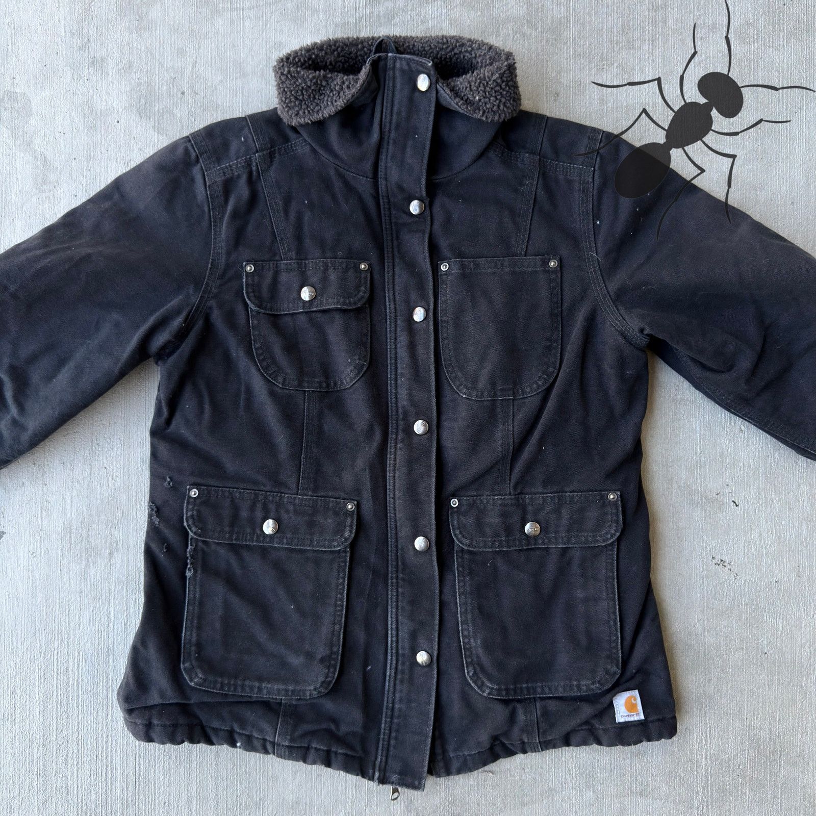 Carhartt × Vintage Carhartt black button up chore work wear jacket Size US S / EU 44-46 / 1 - 3 Thumbnail