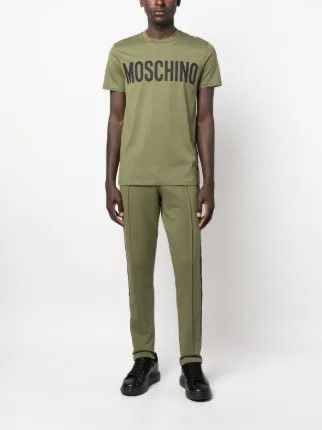 Moschino Moschino Logo Print T-Shirt – Olive Green Size US M / EU 48-50 / 2 - 4 Thumbnail