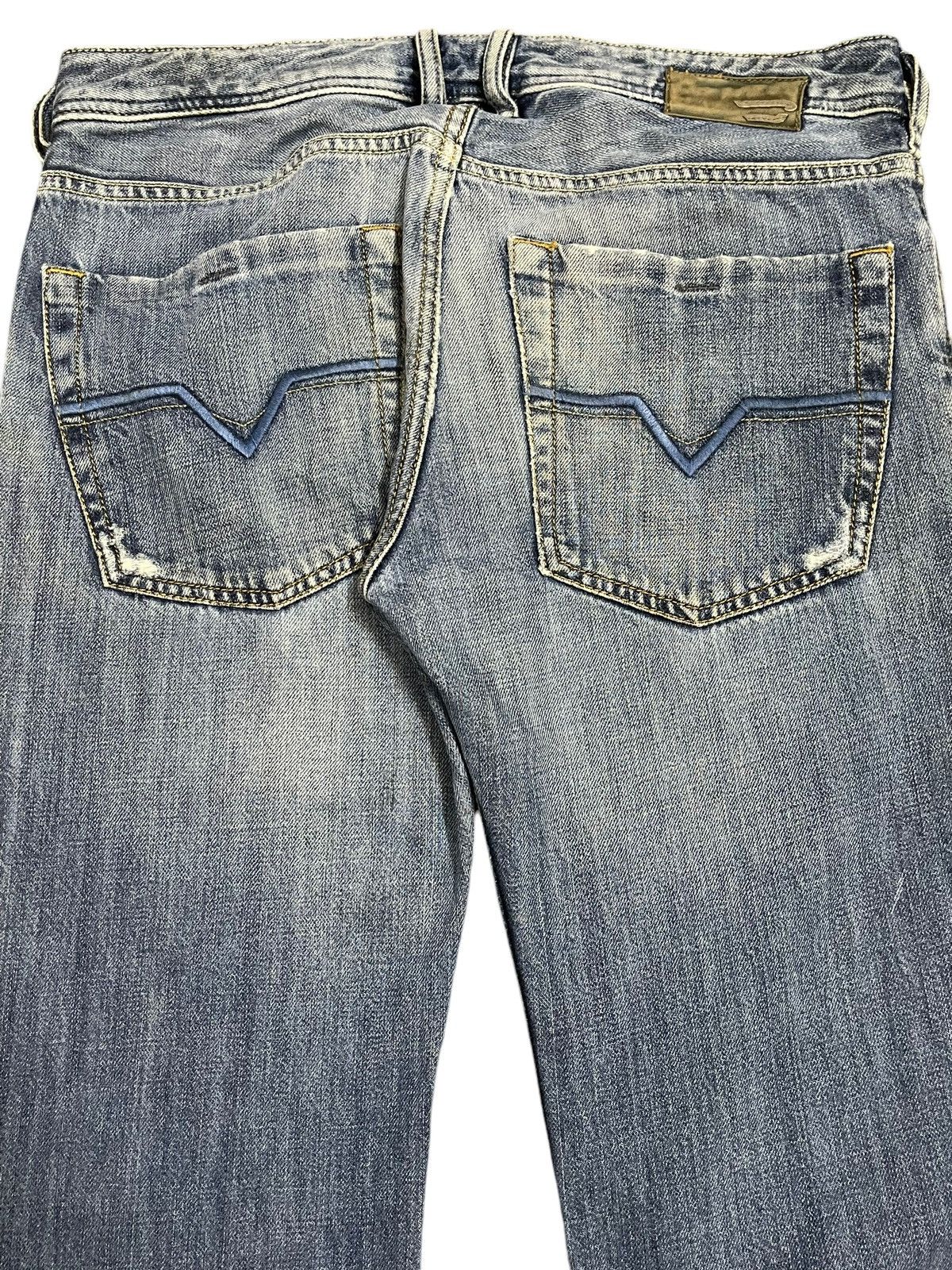 Diesel Vtg 90s Diesel Industry Faded Wash Distress Wide Leg Bootcut Size US 32 / EU 48 - 6 Thumbnail