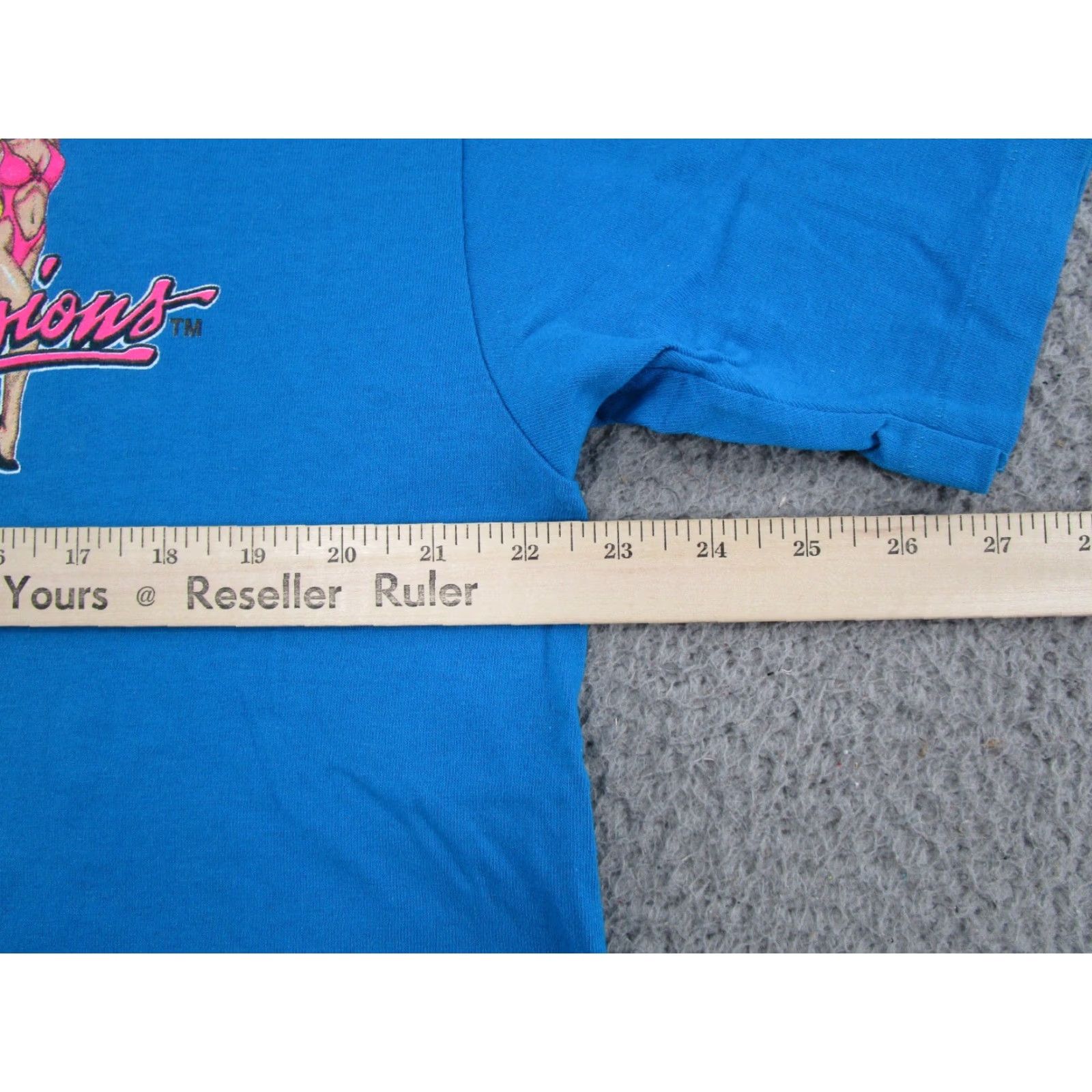 Anvil VTG 90s Anvil Shirt Illusions Strip Club Double-Sided T-Shirt Cocoa Beach XL Blue Men Size US XL / EU 56 / 4 - 6 Thumbnail