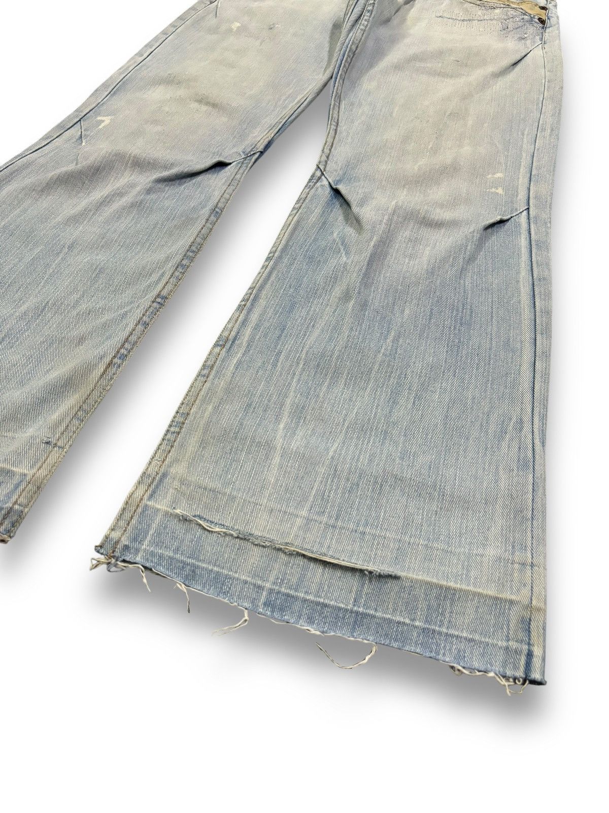 If Six Was Nine Vintage Japanese Brand Mud Wash Flare Fray Leg Grunge Jeans Size US 32 / EU 48 - 11 Thumbnail