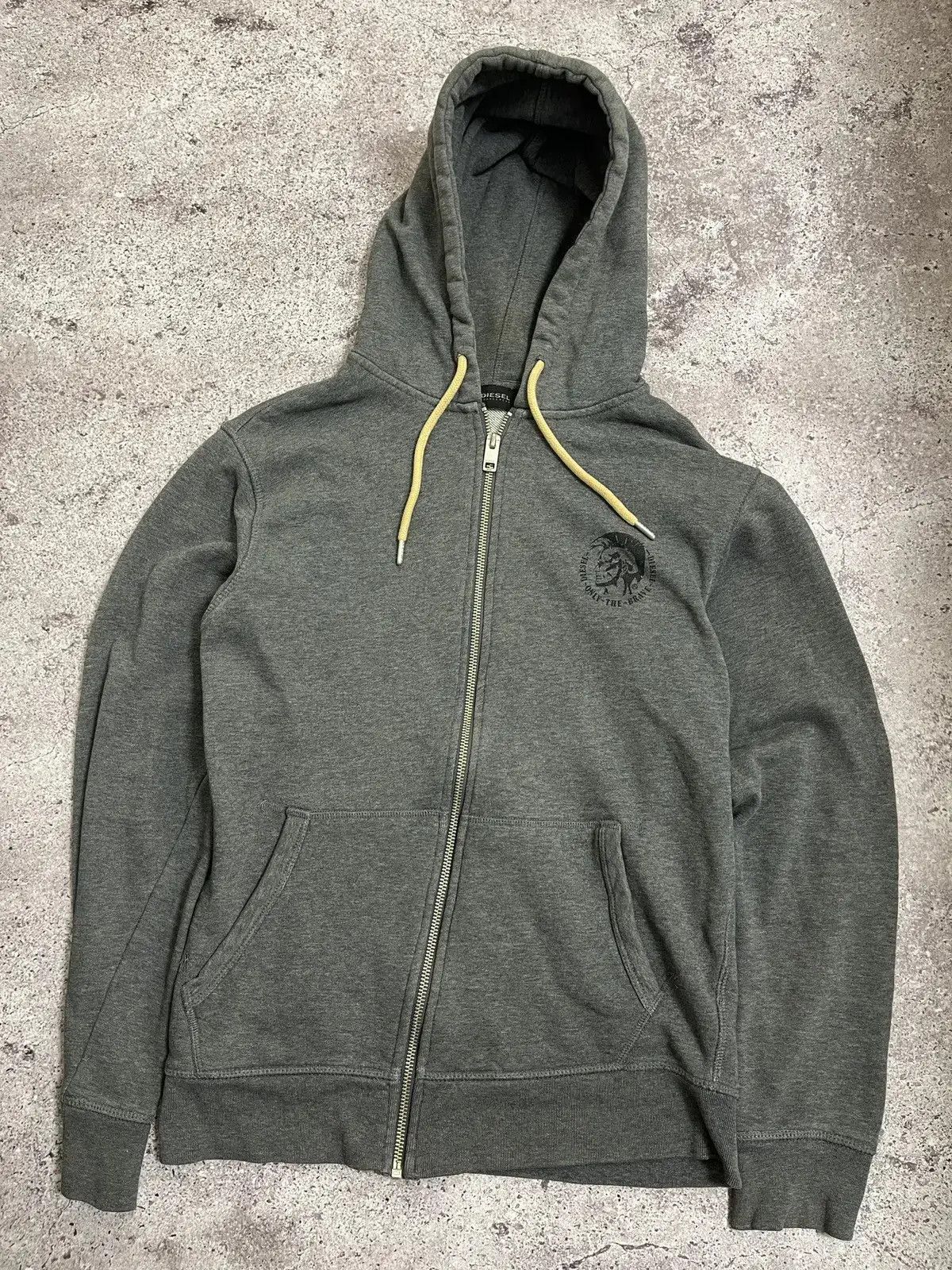 Diesel × Vintage Diesel Vintage Small Gray Zip Hoodie Size US S / EU 44-46 / 1 - 1 Thumbnail