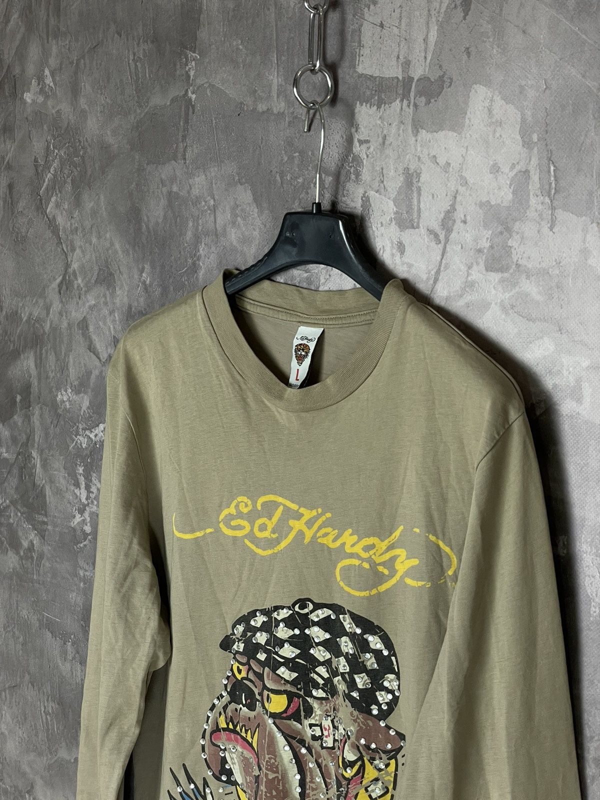 Ed Hardy × Japanese Brand VINTAGE ED HARDY Y2K LONG SLEEVE SHIRT Size L / US 10 / IT 46 - 7 Thumbnail