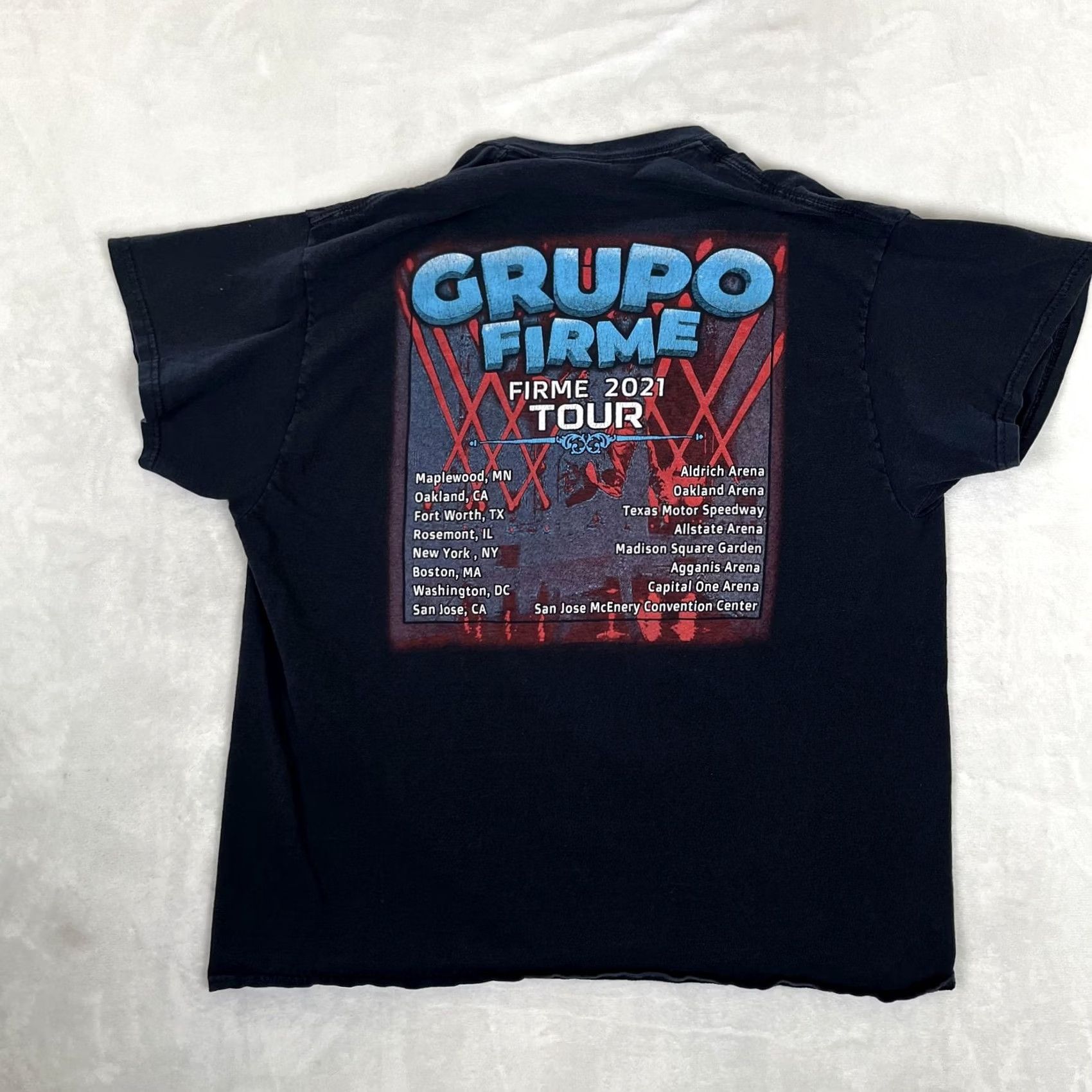 Vintage Grupo Firme Shirt Mens XL Black Firme 2021 Tour Concert Graphic Tee Size US XL / EU 56 / 4 - 6 Thumbnail