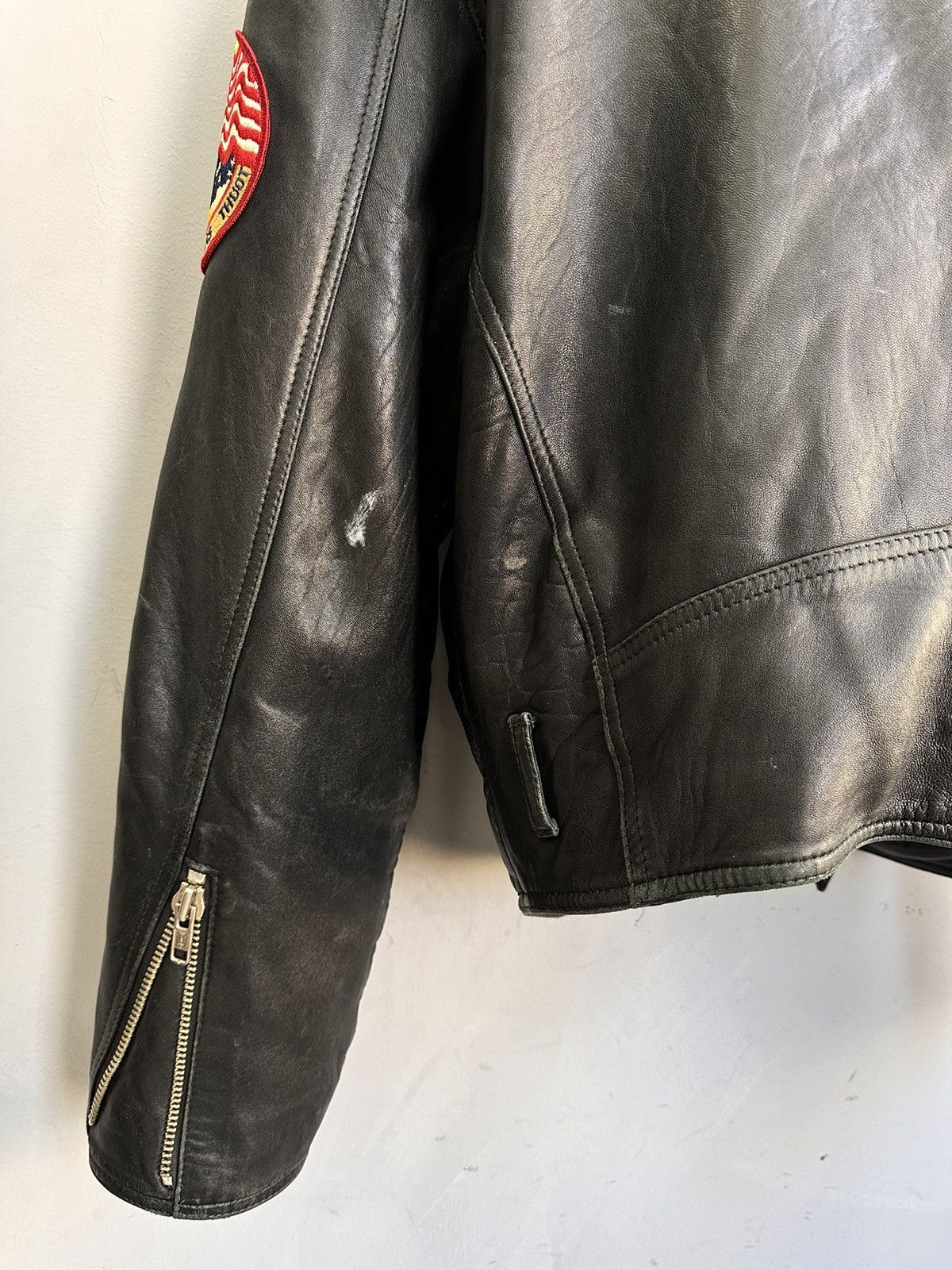 Avirex Vintage Cropped Aviator Leather Jacket Harley Davidson Japan Size US M / EU 48-50 / 2 - 11 Thumbnail