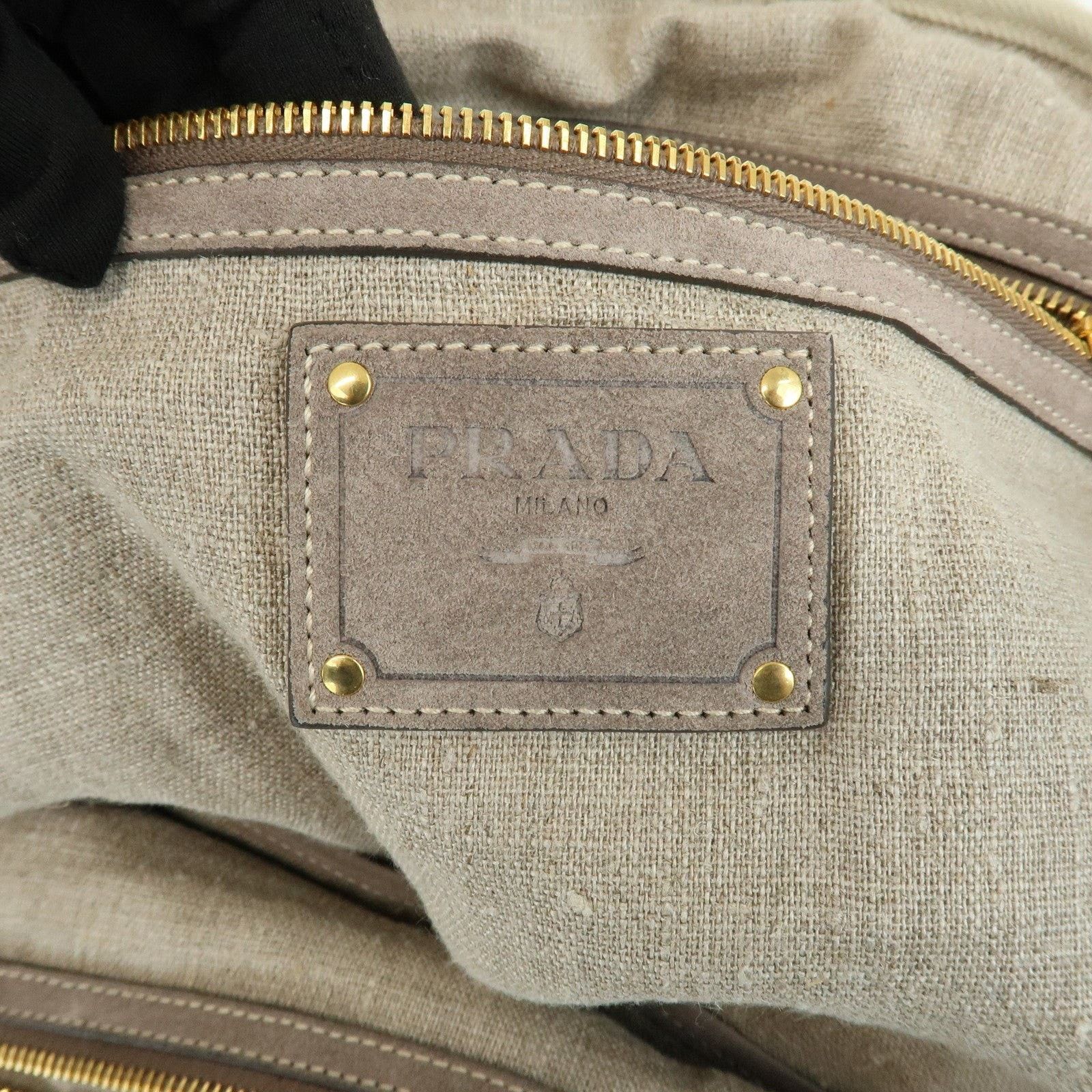 Prada Prada Canapa Logo Denim Tote Light Beige Size ONE SIZE - 8 Thumbnail
