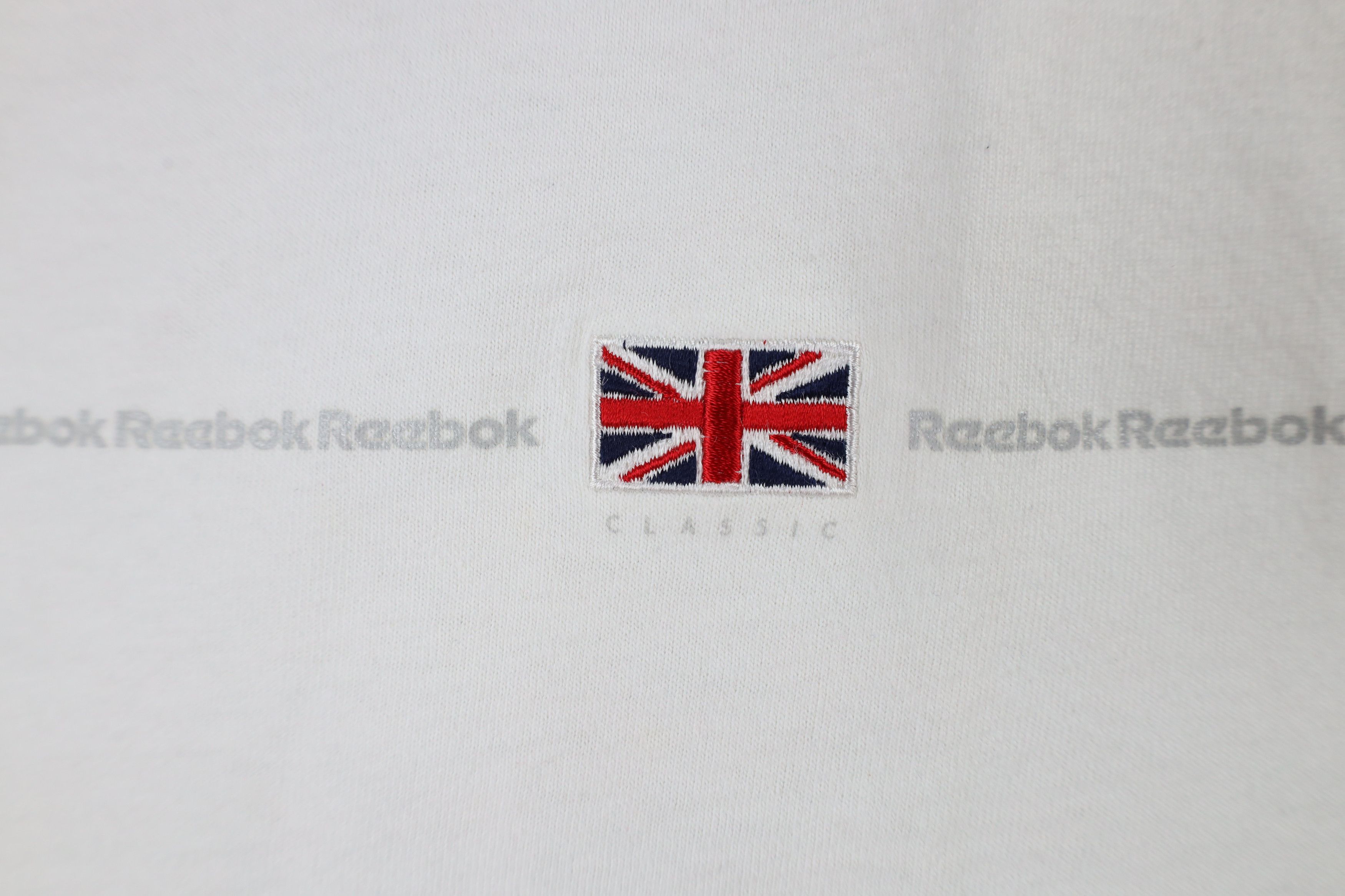 Reebok × Vintage Vintage 90s Reebok Classic Flag Short Sleeve T-Shirt White Size US M / EU 48-50 / 2 - 5 Thumbnail