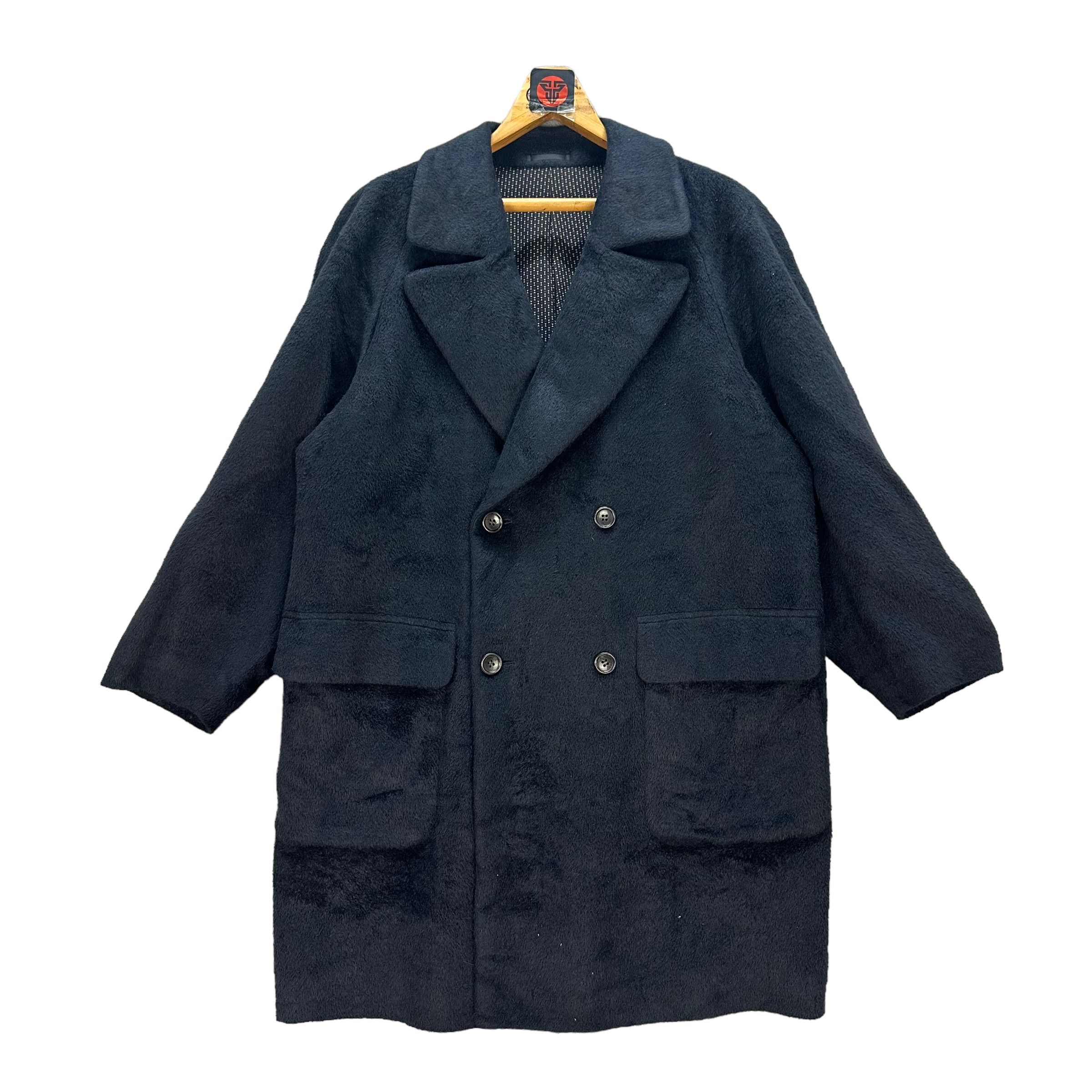 image of Lanvin Paris Wool Double Breasted Long Coat 7590-155, Men's (Size Large)