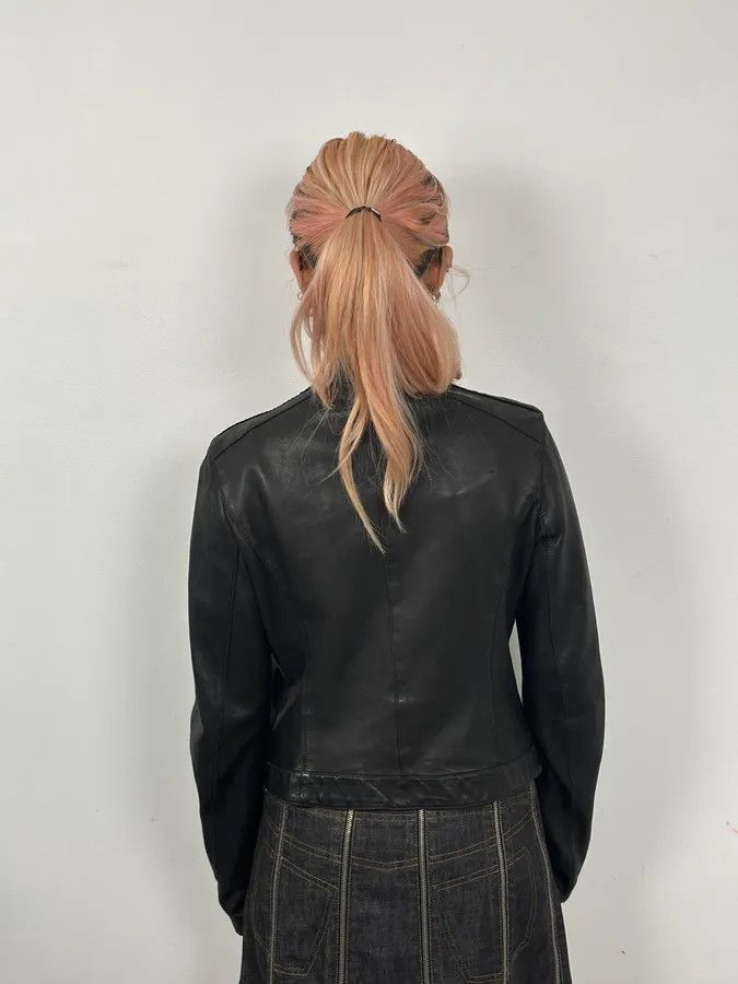 Prada 2000s Prada Black Biker Leather Jacket Size S / US 4 / IT 40 - 3 Thumbnail