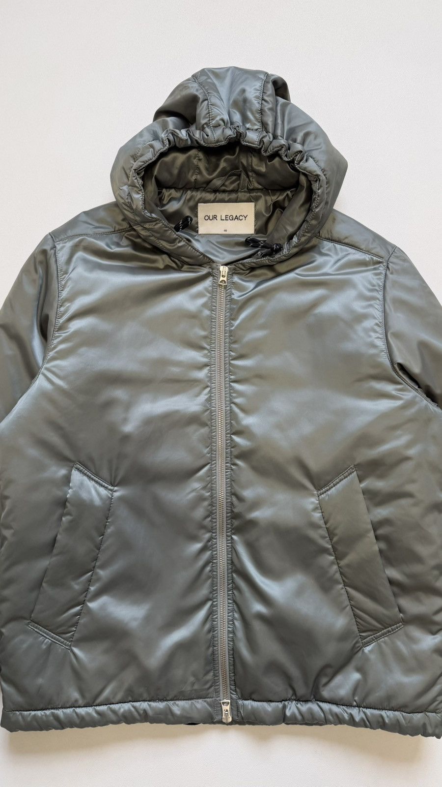 Our Legacy Sample Shimmer Sage Nylon Puffer Jacket Size US M / EU 48-50 / 2 - 4 Thumbnail