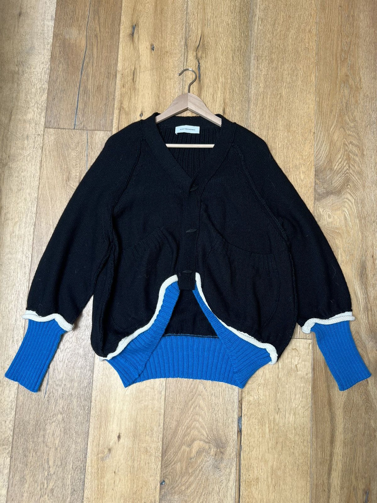 トップス Kiko kostadinov iblish cardigan Size48 Kiko Kostadinov Black Iblish Cardigan | REVERSIBLE