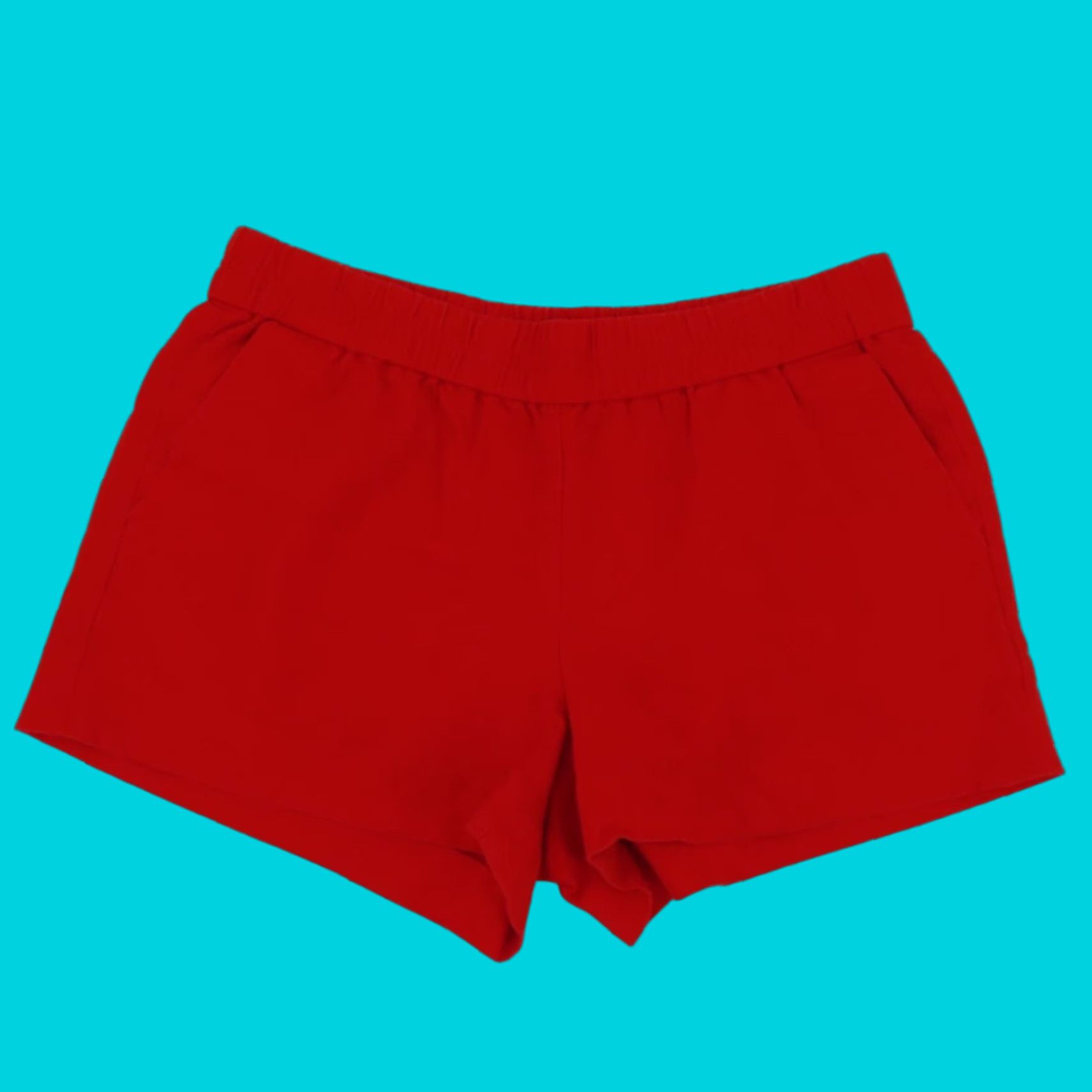 J.Crew J. Crew Women 6 Red Orange Pull On Shorts with Pockets All Cotton Stretch Waistband Casual Chino-Style Shorts Women (Size 6) Size 28" / US 6 / IT 42 - 1 Thumbnail