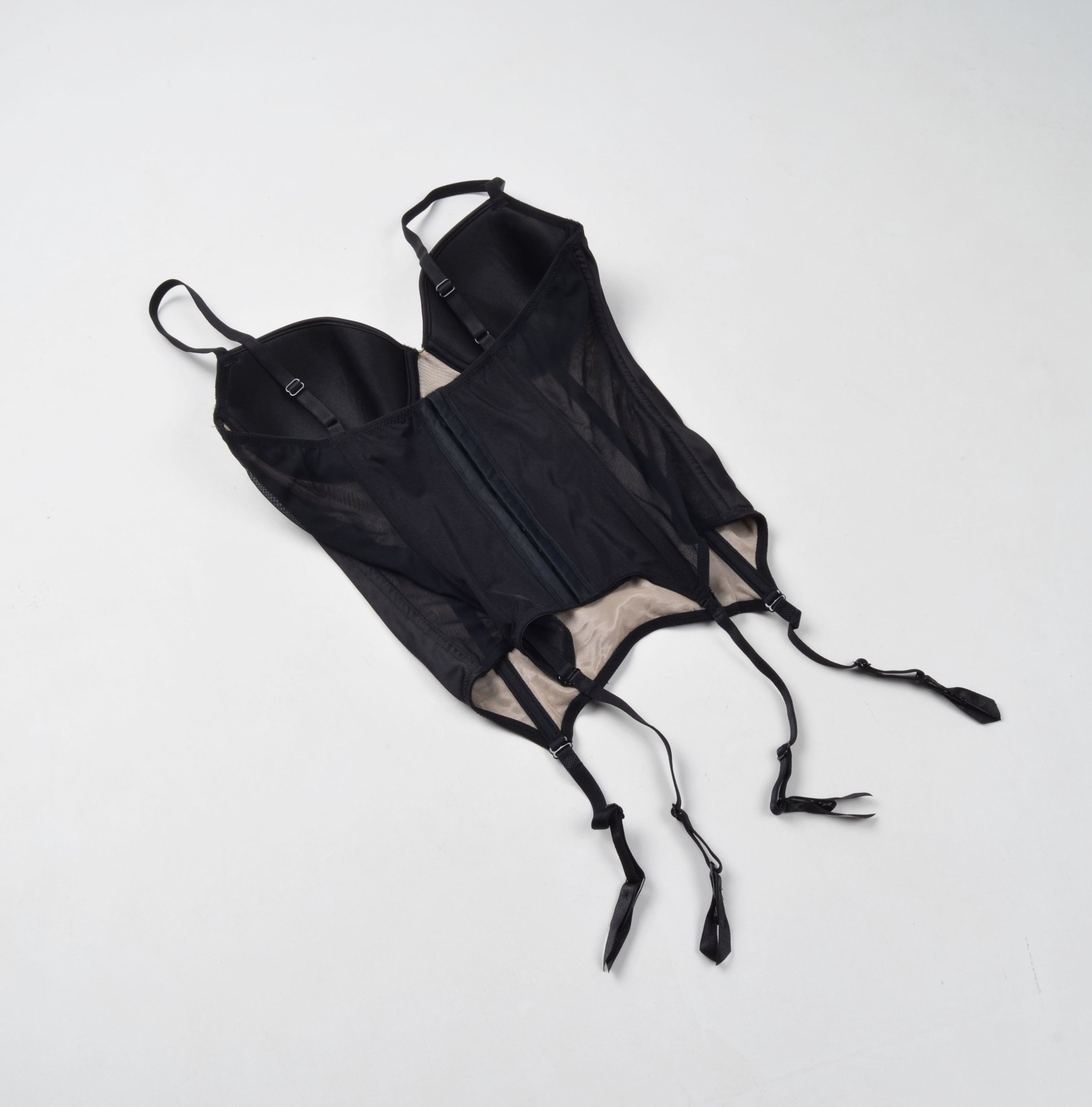 Vintage Beldona Y2K Embroidered Bustier Corset with Garter Straps Size ONE SIZE - 8 Thumbnail