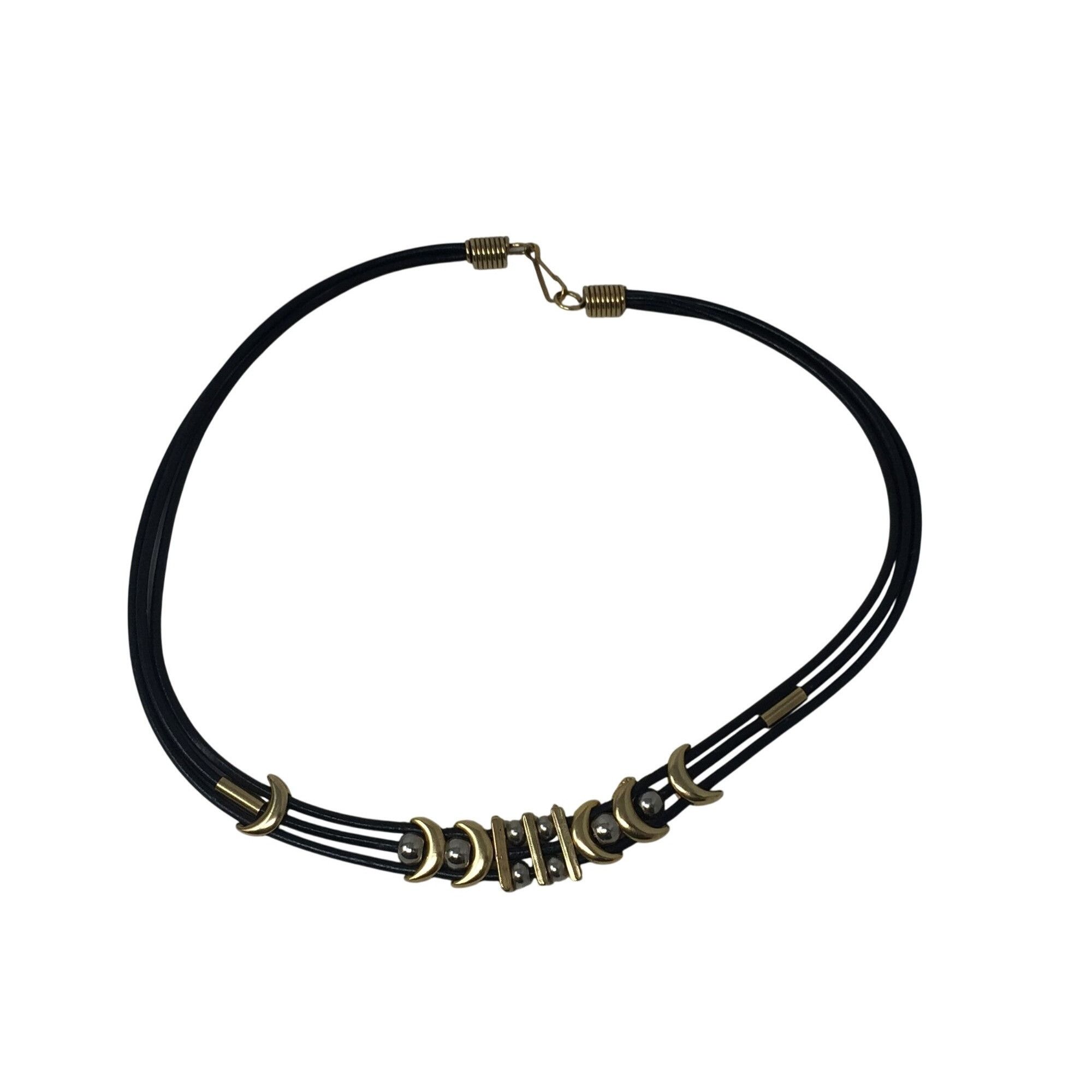 Other Women's Black Layered Rope Necklace with Gold and Silver Cha Size ONE SIZE - 3 Thumbnail