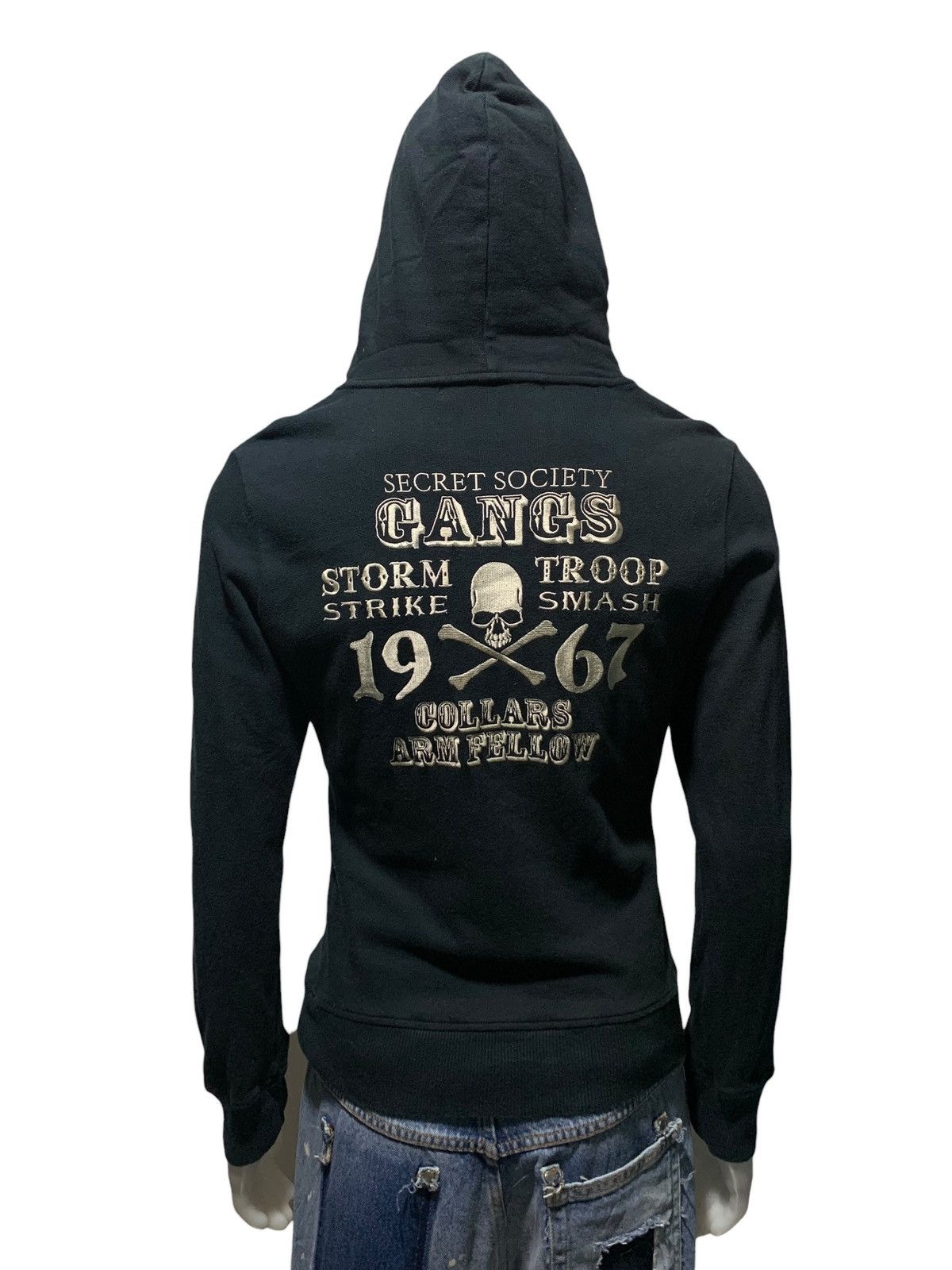 If Six Was Nine × Japanese Brand × Le Grande Bleu (L.G.B.) 1967 Collars hidden poem skull multi zip hoodie punk style Size US M / EU 48-50 / 2 - 6 Thumbnail