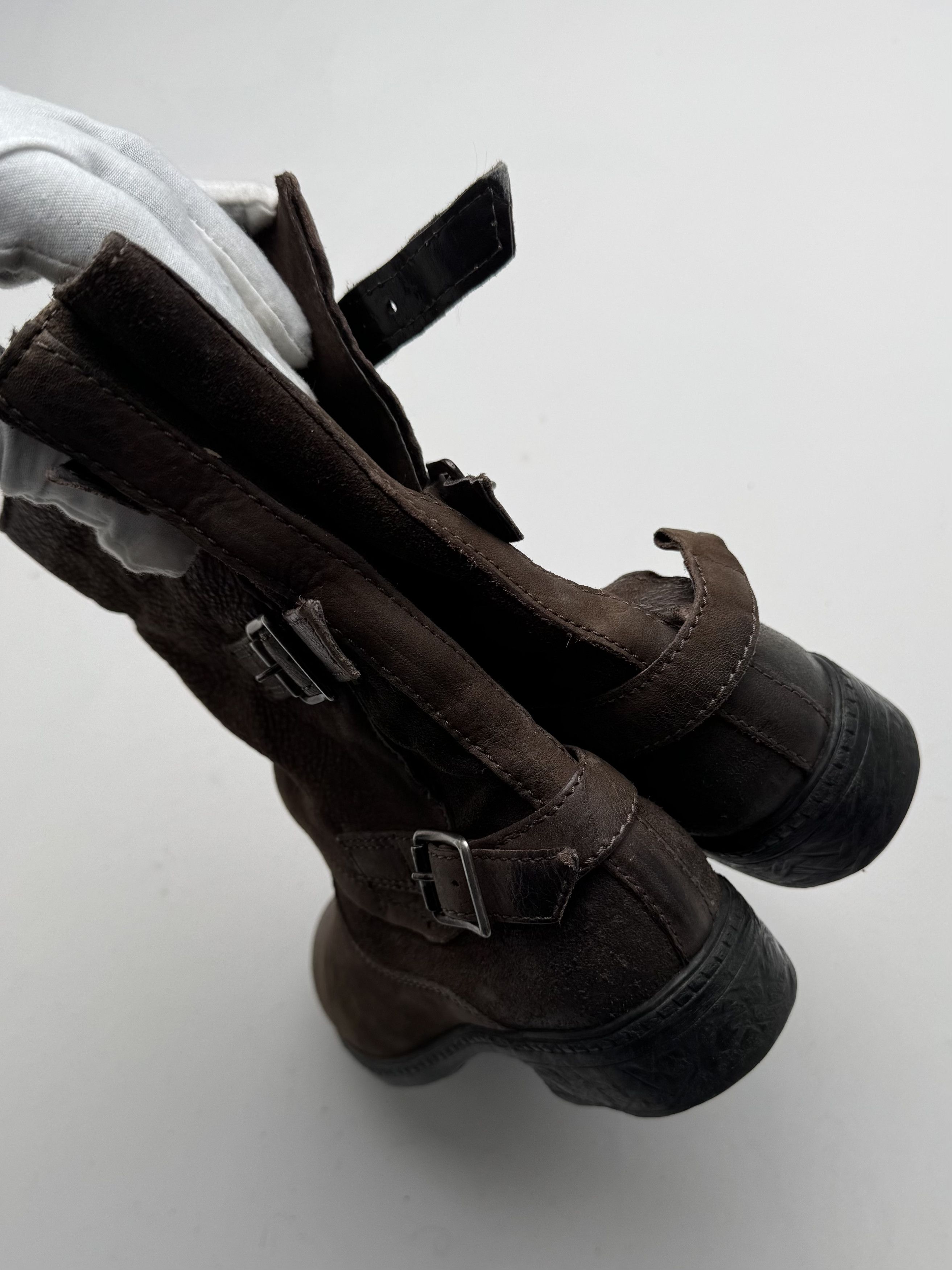Vintage Vintage Leather Ankle Boots Buckle Strap Biker Moto Boots E2 Size US 7 / IT 37 - 10 Thumbnail