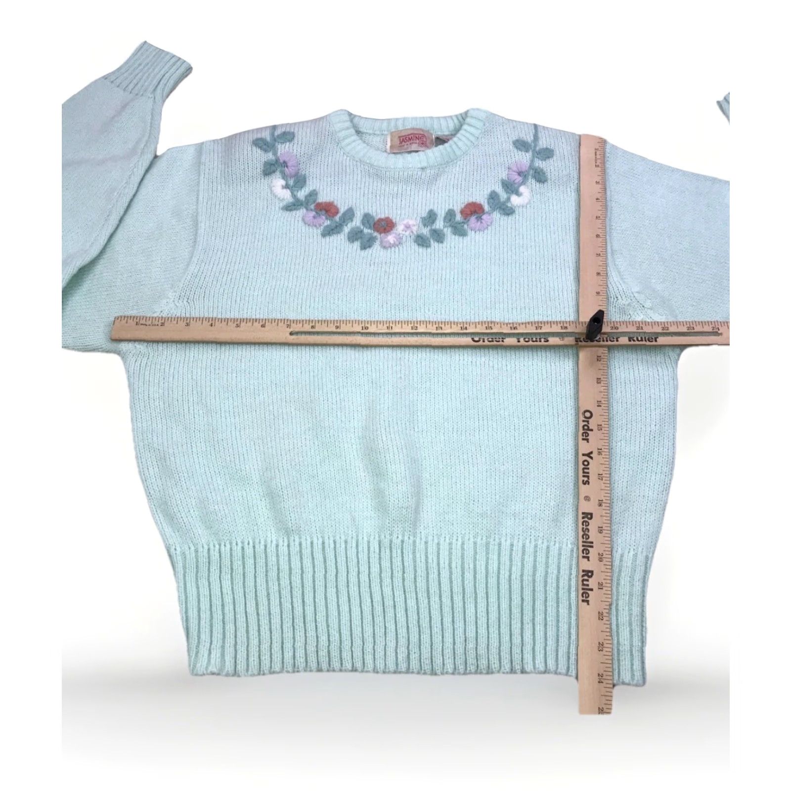 Vintage VINTAGE Jasmine Floral Embroidery Knit Sweater Size XL / US 12-14 / IT 48-50 - 4 Thumbnail