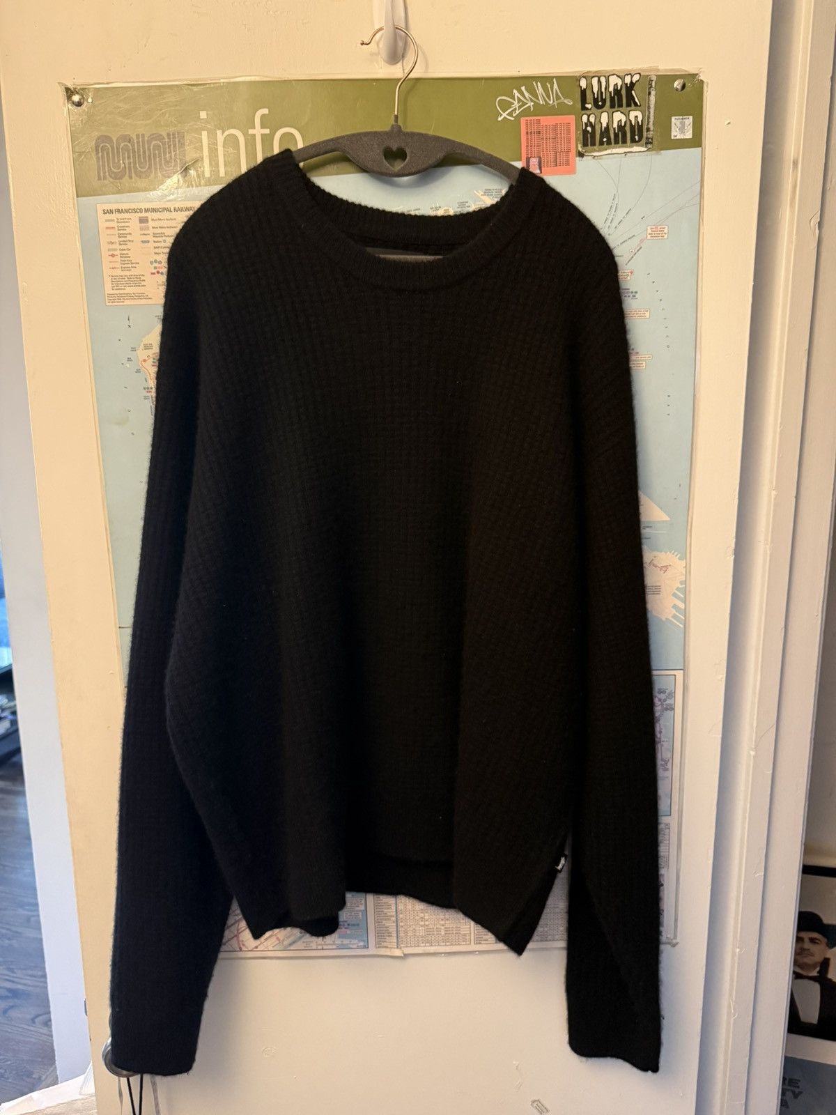 Stussy Waffle Cashmere Crew XXL
