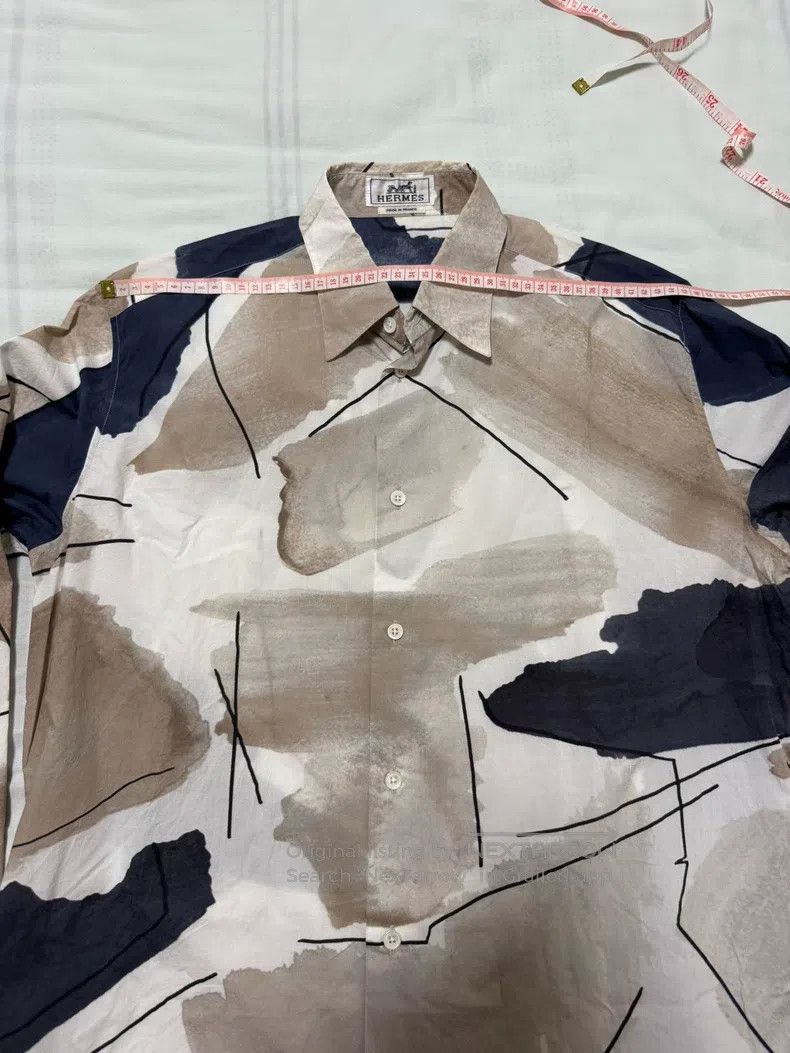 Hermes Hermes size 40 Shirt, classic pattern, ink-splattered desig Size US XXS / EU 40 - 3 Thumbnail