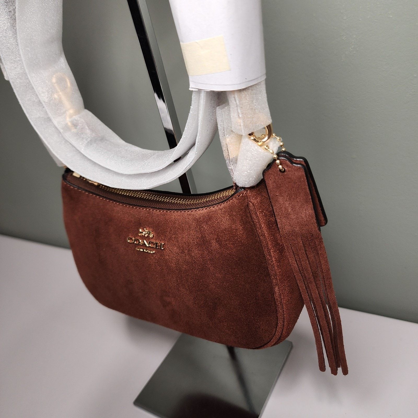 Coach Coach CCE42 Teri Mini Crossbody Handbag Suede Vintage Brown Size ONE SIZE - 2 Thumbnail