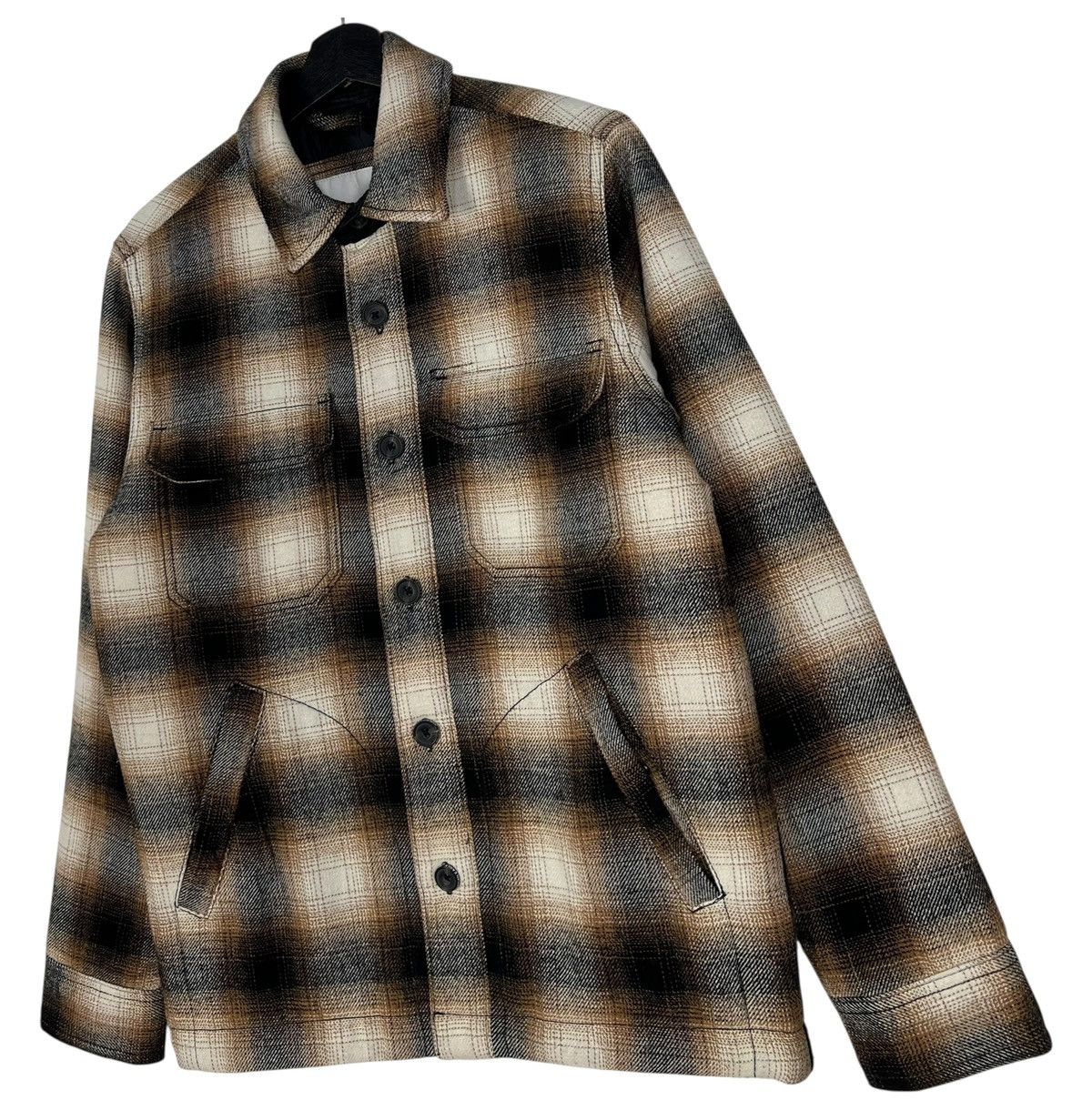 Abercrombie & Fitch Americana Shadow Plaid Wool Jacket Size US S / EU 44-46 / 1 - 4 Thumbnail