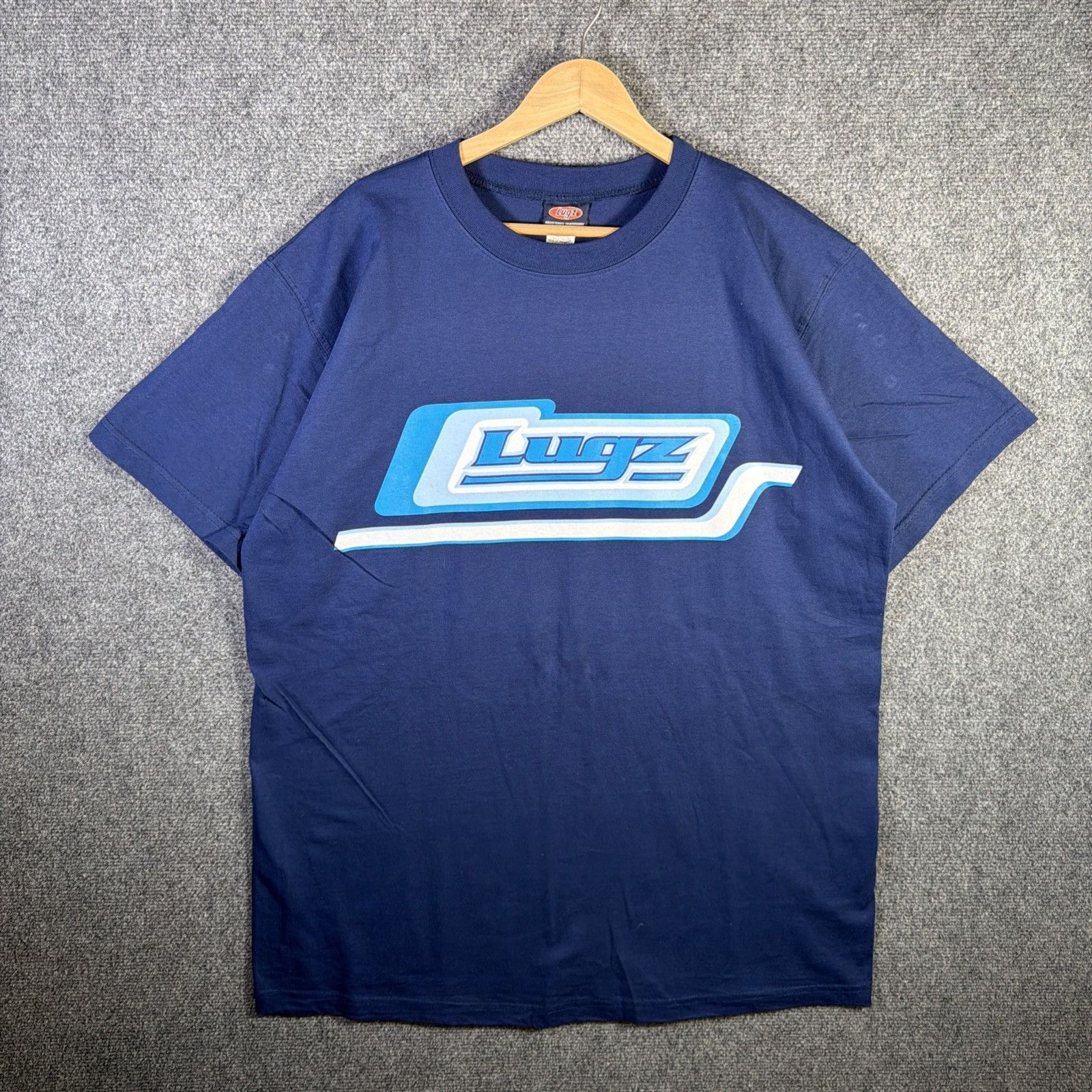 Lugz Vintage Skate Shirt Mens XL Navy 90s Lugz Box Logo Surf Rare Size US XL / EU 56 / 4 - 2 Thumbnail