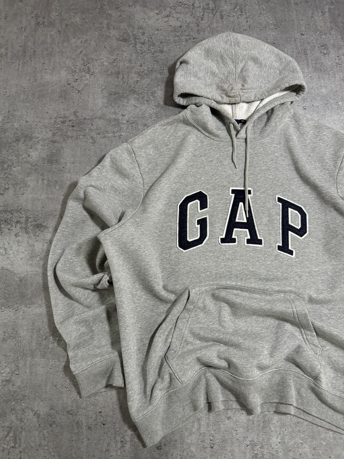 Gap GAP Boxy Hoodie Vintage Rap Skate Y2K Grey Logo Size US XL / EU 56 / 4 - 2 Thumbnail