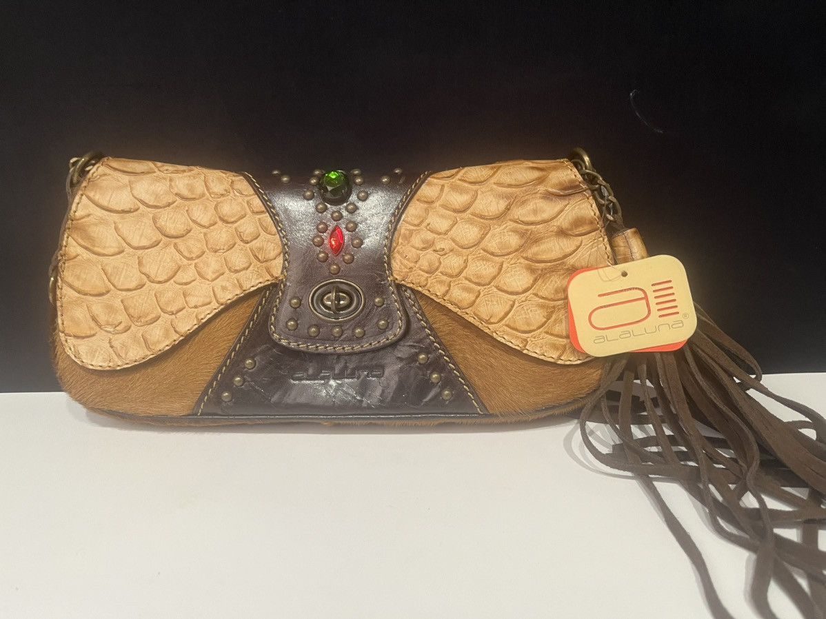 Japanese Brand × Vintage Alaluna Vintage Fur Leather Gem Mini-Bag Size ONE SIZE - 3 Thumbnail