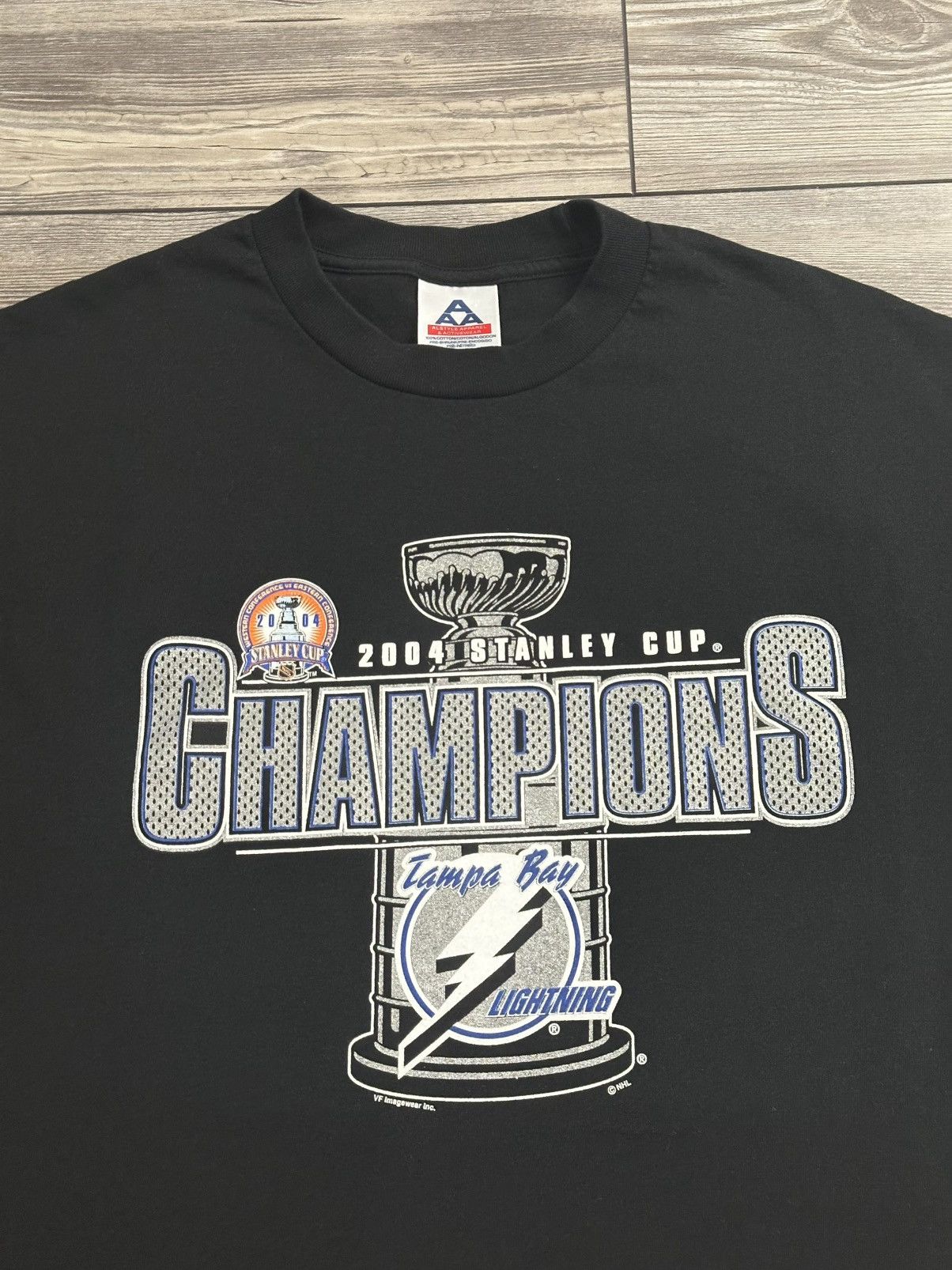 NHL × Vintage Vintage Y2K Tampa Bay Lightning Stanley Cup Champs T Shirt Size US L / EU 52-54 / 3 - 2 Thumbnail