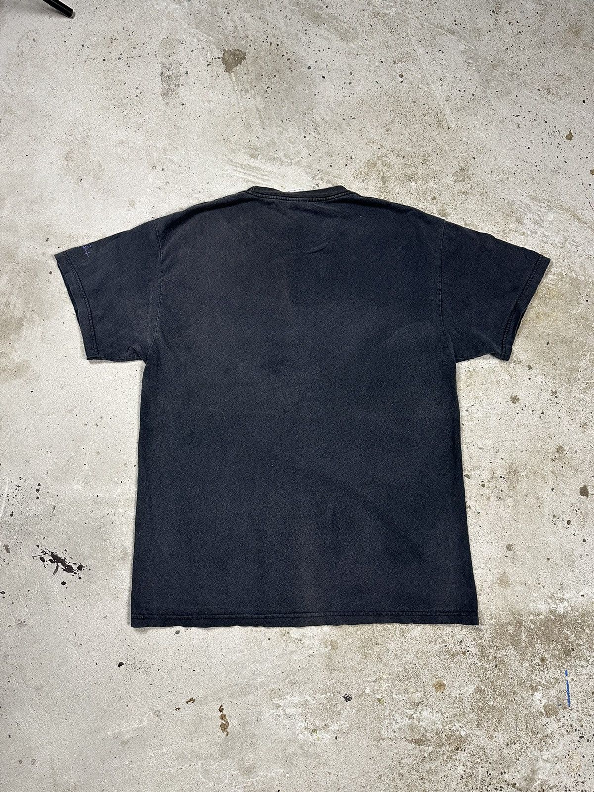Band Tees × Jimi Hendrix × Vintage Vintage Jimi Hendrix Purple Haze Trashed Black Tee Washed Size US L / EU 52-54 / 3 - 2 Thumbnail