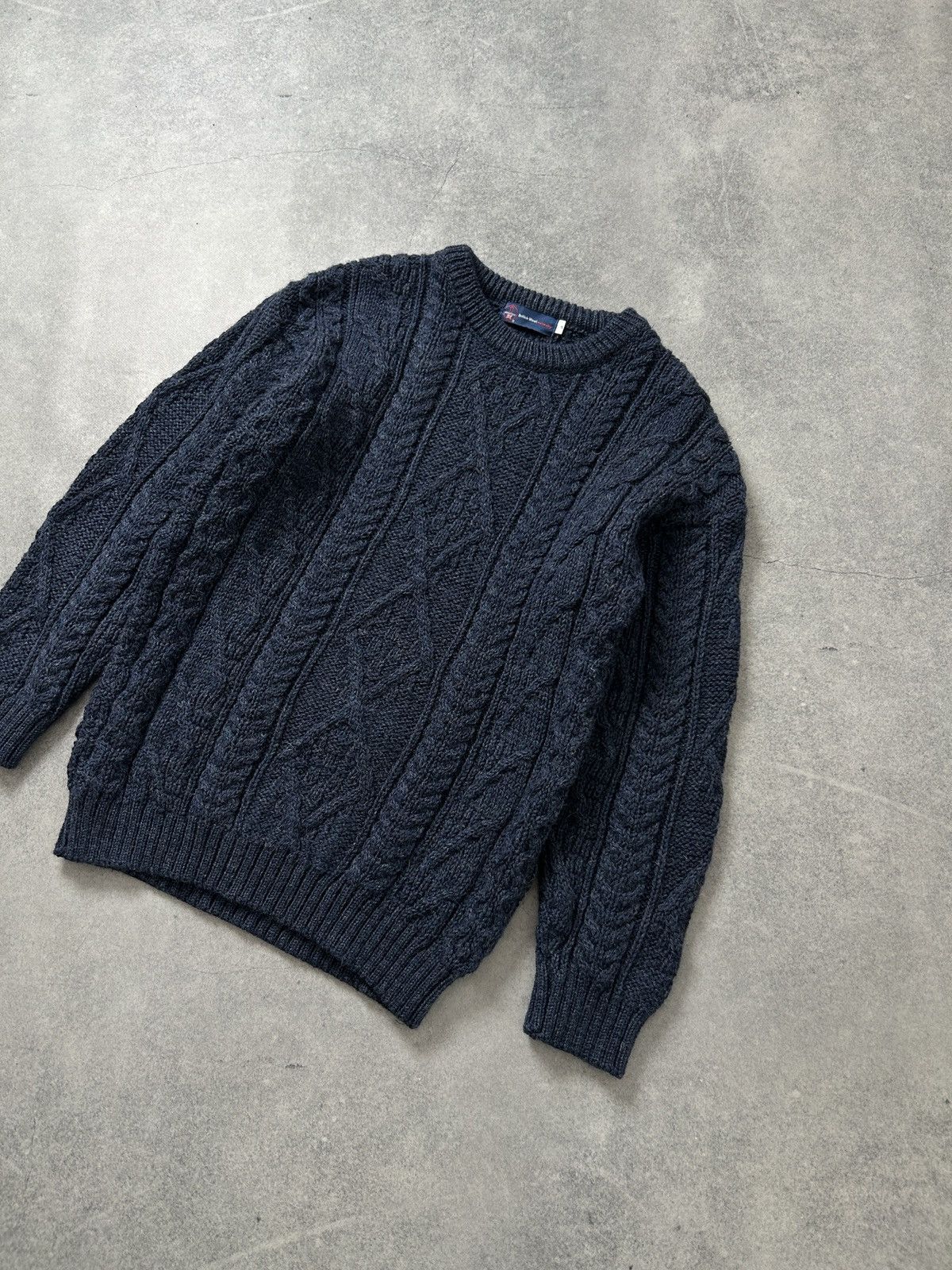 Vintage British Wool naturally blue sweatshirt wool 100% Size US S / EU 44-46 / 1 - 2 Thumbnail
