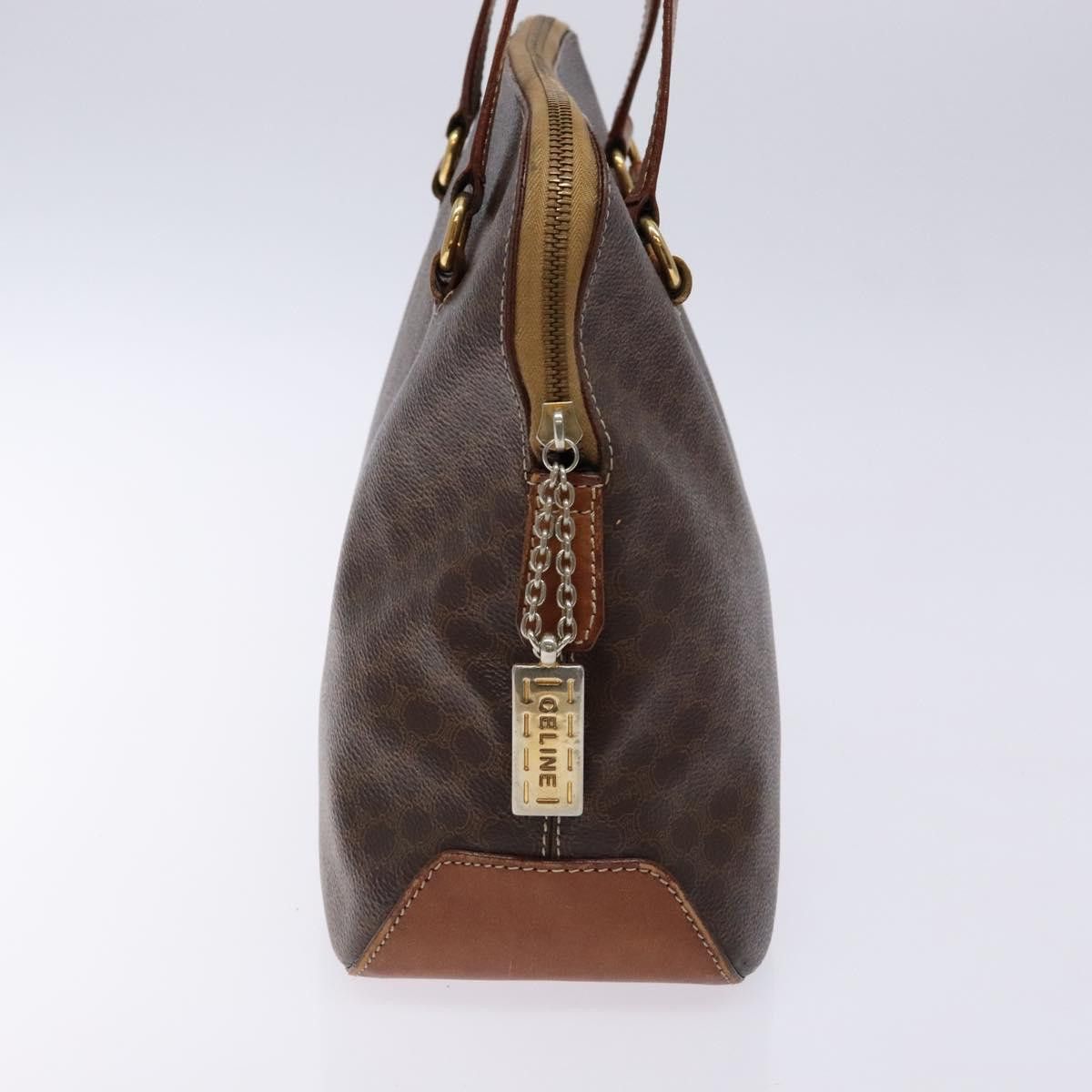 Celine CELINE Macadam Canvas Hand Bag Pvc Leather Brown Gold Size ONE SIZE - 4 Thumbnail