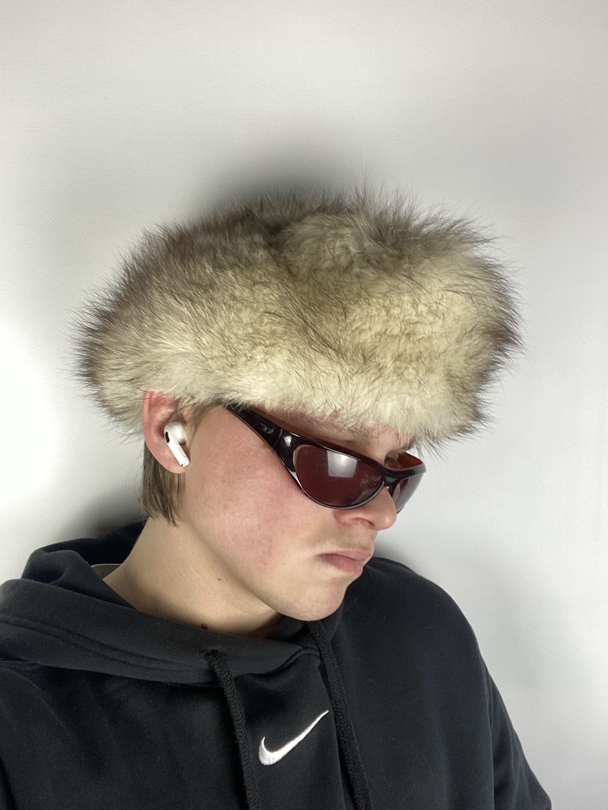 20471120 × Hysteric Glamour VNTG Y2K Japanese Style Boxy Fuzzy Mohair Ushanka Hat A8G Size ONE SIZE - 2 Thumbnail