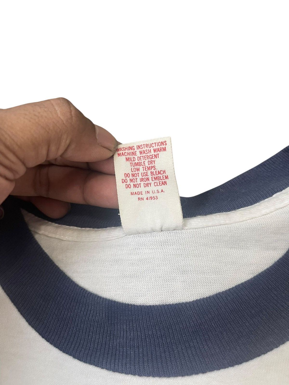 Mickey Mouse Vintage Mickey Mouse Big Logo Blue Ringer Size US XL / EU 56 / 4 - 7 Thumbnail