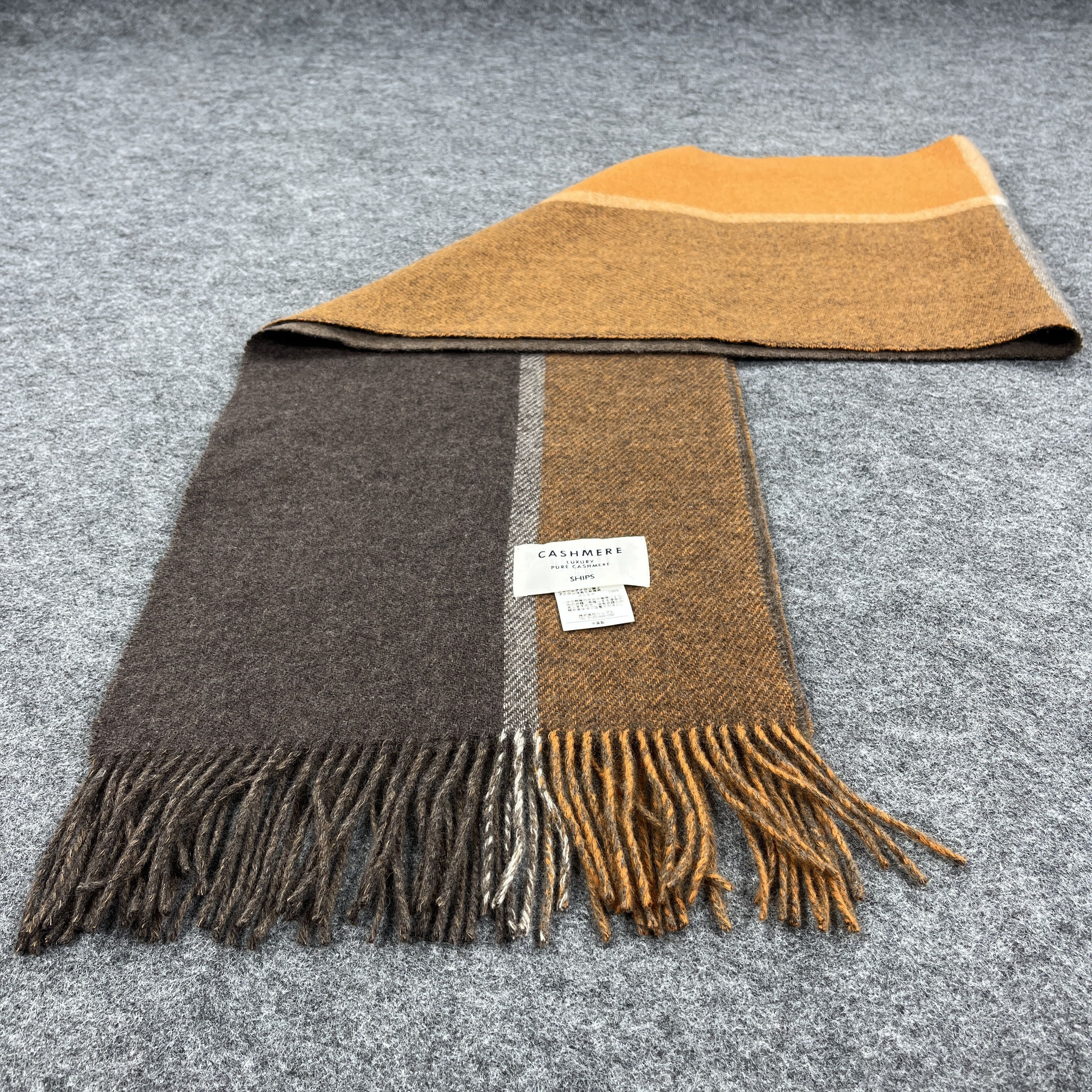 SHIPS × Vintage Ships Cashmere Scarf / Muffler / Neckwear T1007 Size ONE SIZE - 3 Thumbnail