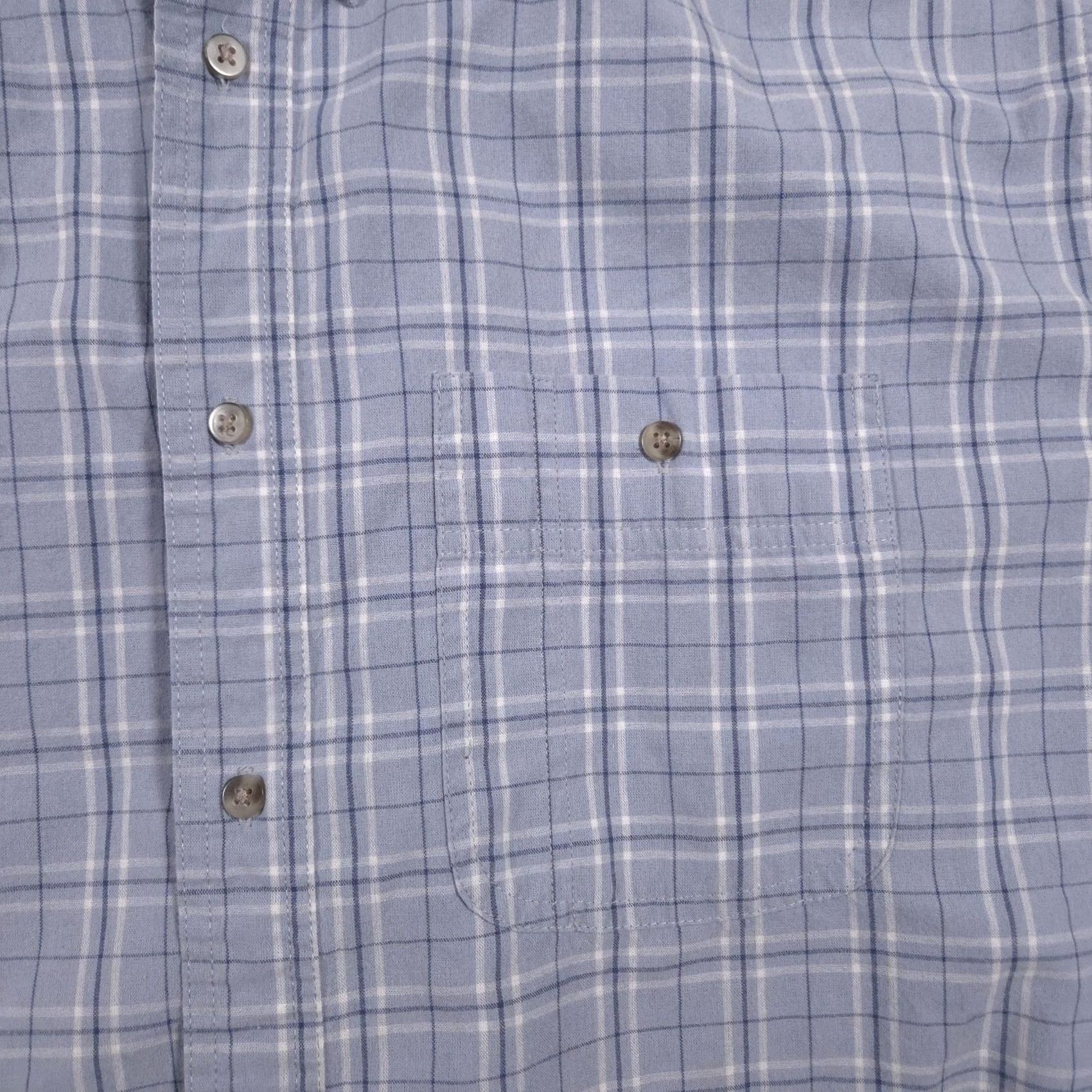 Wrangler VINTAGE Wrangler Shirt Mens 2XL Blue Plaid Button-Down Short Sleeve Rugged Wear Pocket Size US XXL / EU 58 / 5 - 4 Thumbnail