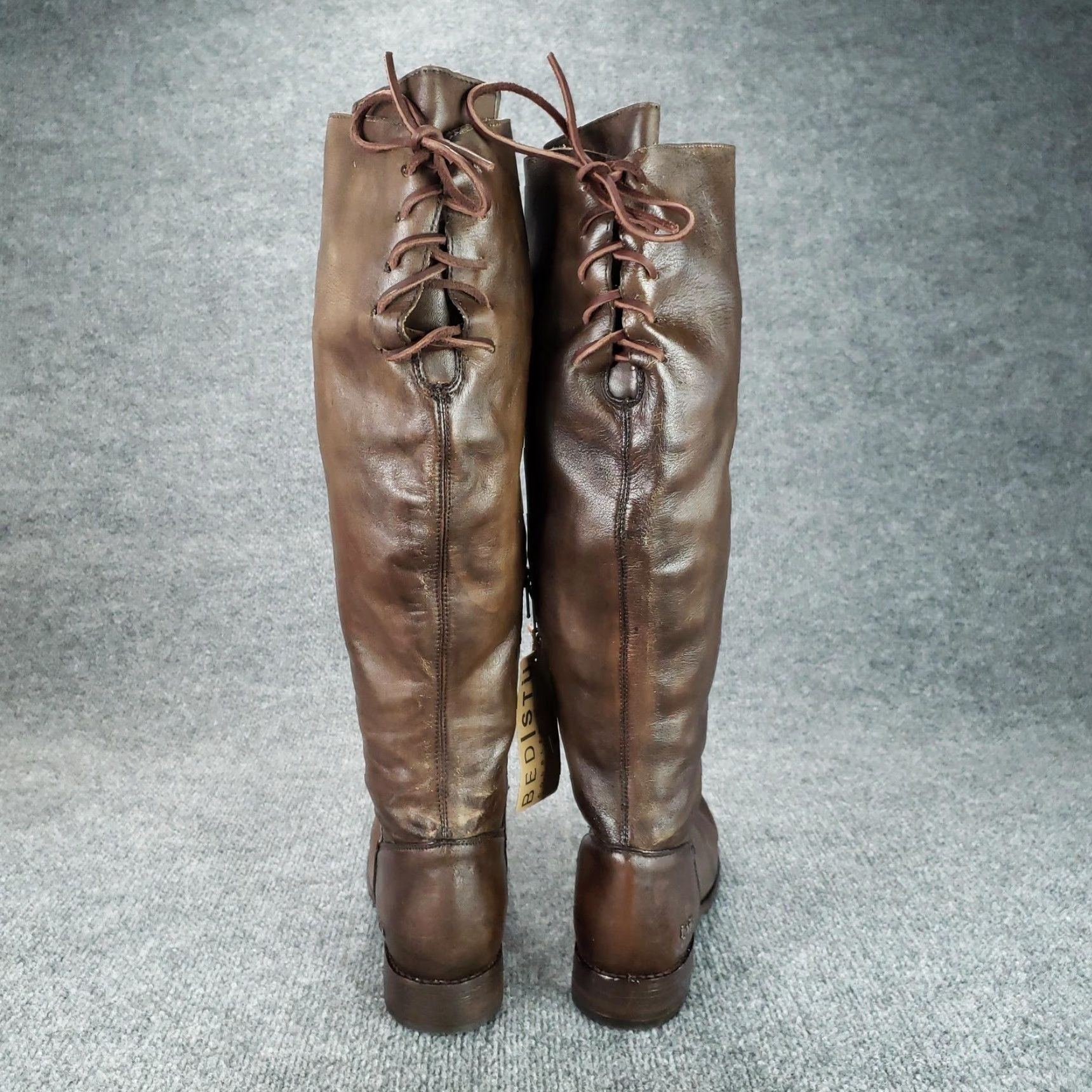 Bed Stu VINTAGE Bed Stu Boots Womens 8 Brown Leather Riding Knee High 3518 Tall Knee High Riding Boot Women Brown Leather Size US 8 / IT 38 - 4 Thumbnail