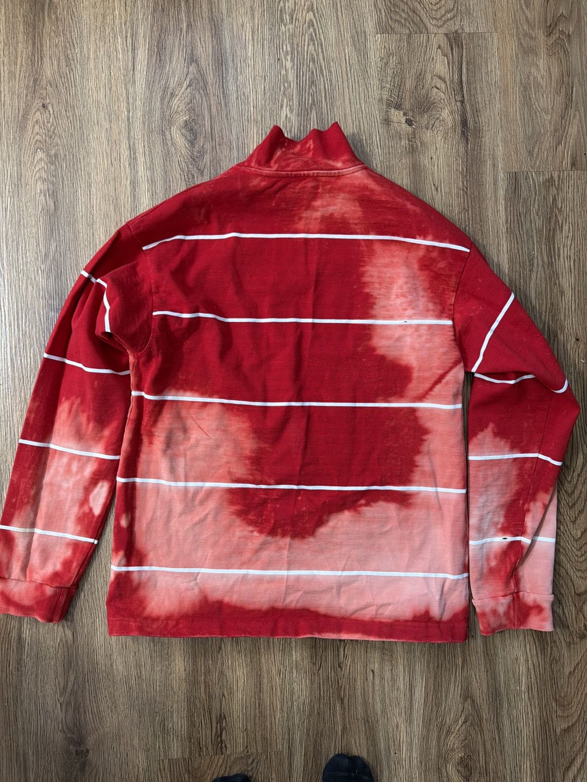 Balenciaga Balenciaga Mock Neck Bleach Dyed Striped Long Sleeve Size US S / EU 44-46 / 1 - 6 Thumbnail