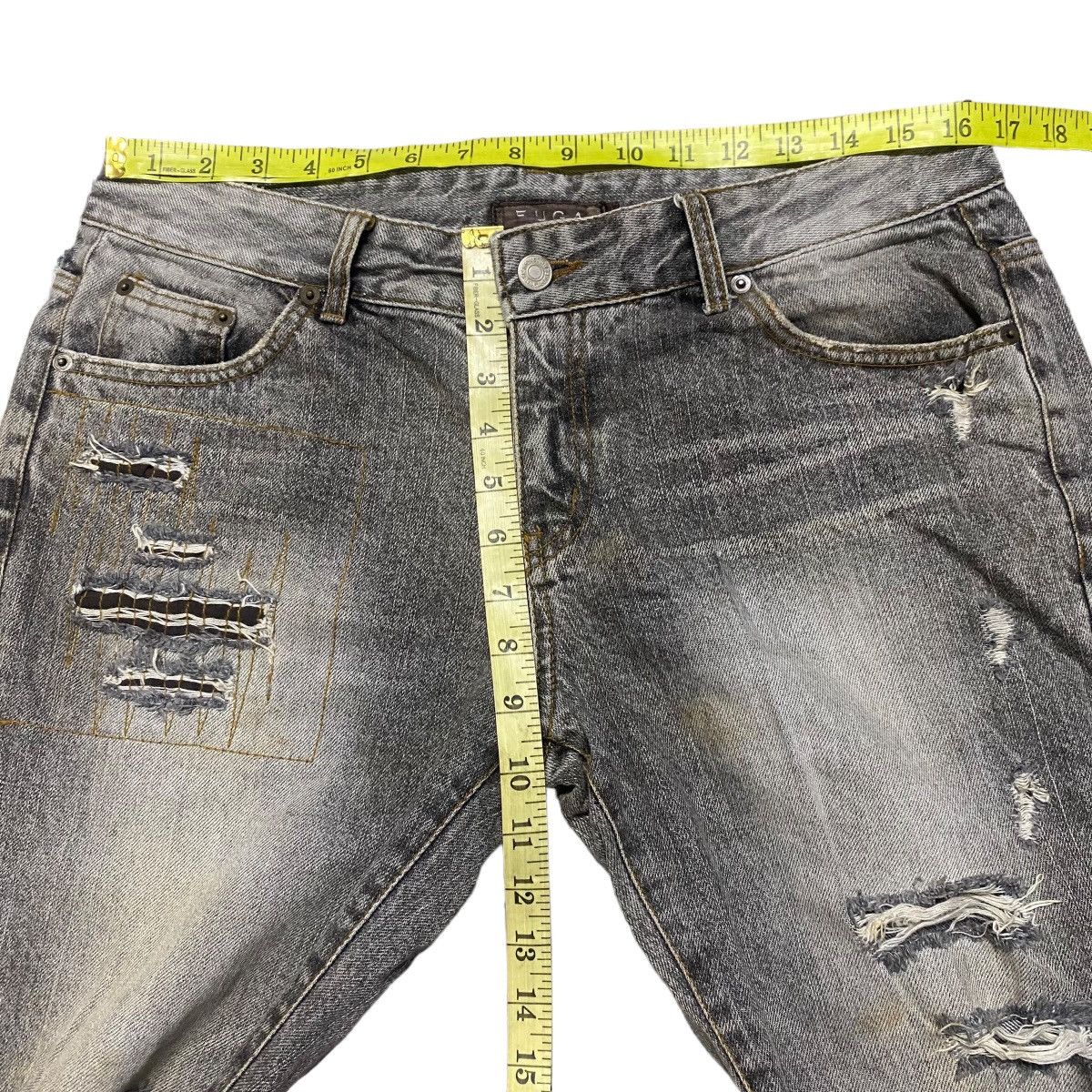 GOSTAR DE FUGA FUGA Distressed Denim Flare Jeans Size US 32 / EU 48 - 17 Thumbnail