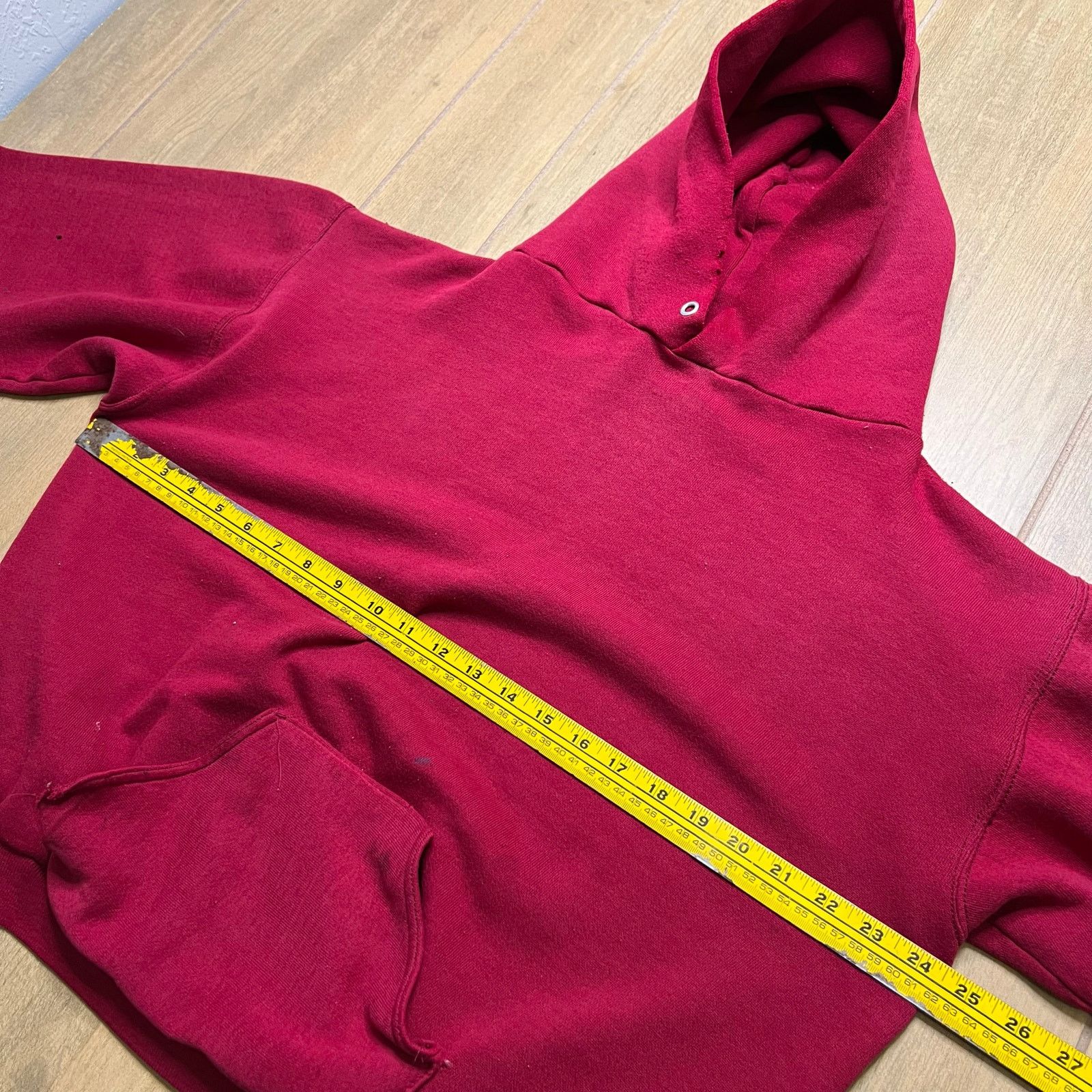 Russell Athletic Vintage 1970s Russell Athletic Hoodie Red USA Distressed L Size US L / EU 52-54 / 3 - 9 Thumbnail