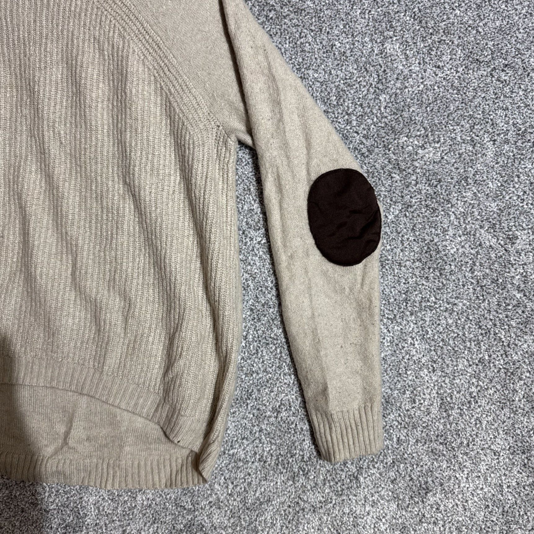 J.Crew Womens Medium Wool Blend Grandpacore Factory Warmspun Swingy Elbow Patch Sweater Size M / US 6-8 / IT 42-44 - 5 Thumbnail