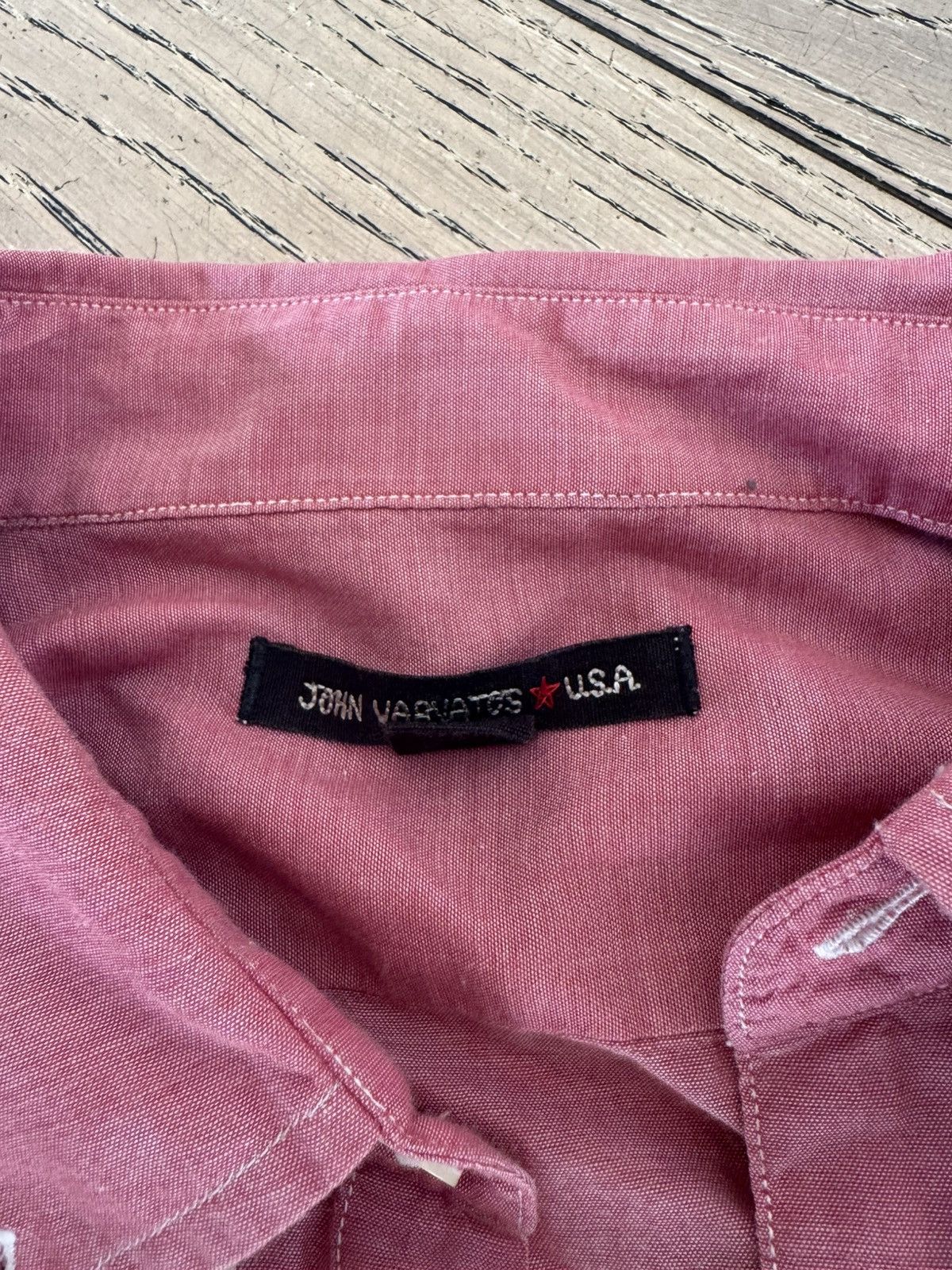John Varvatos John Varvatos Red/Pink Button Up Size US L / EU 52-54 / 3 - 2 Thumbnail