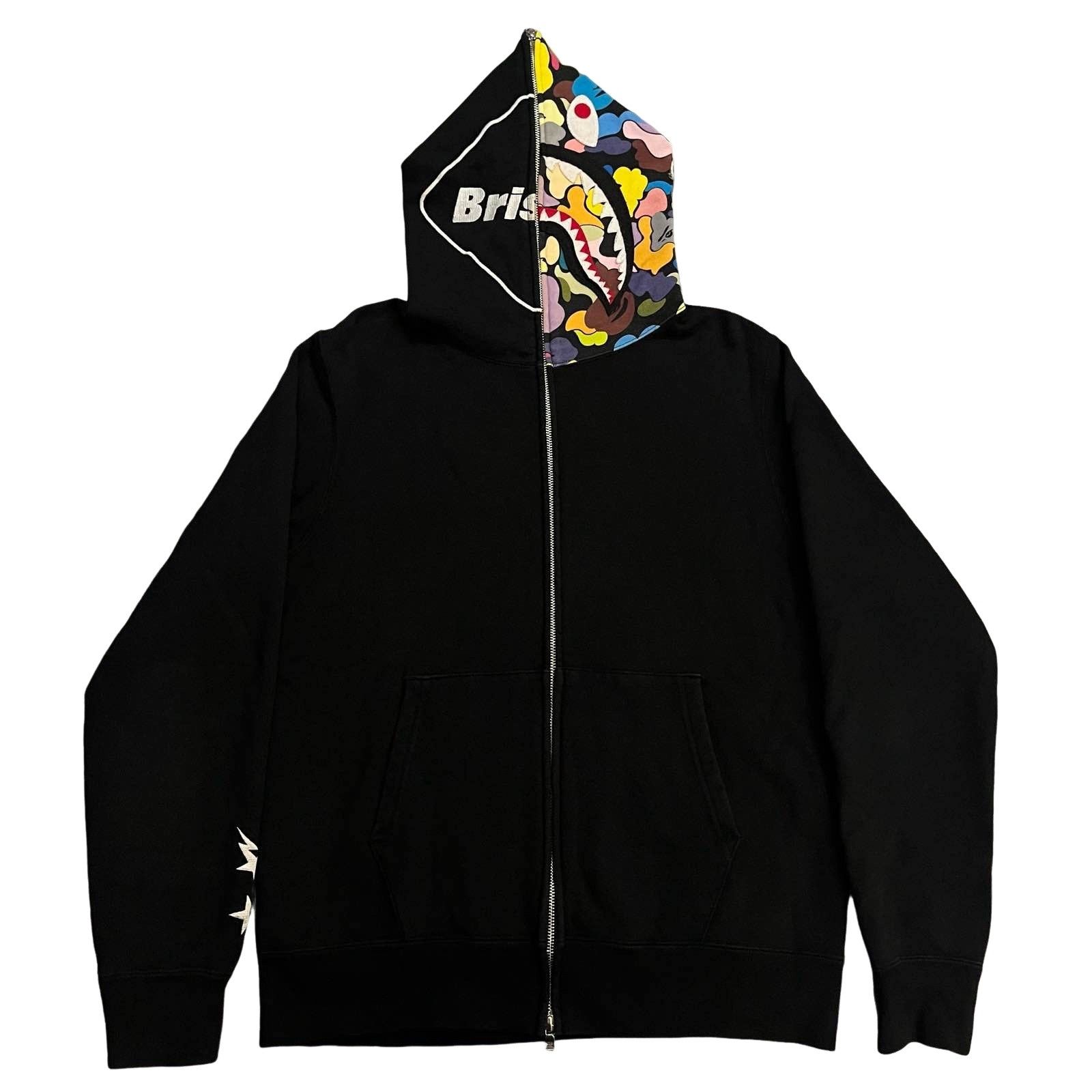 Bape × Lacoste BAPE × LACOSTE L!VE CROCODILE shark FULL ZIP HOODIE