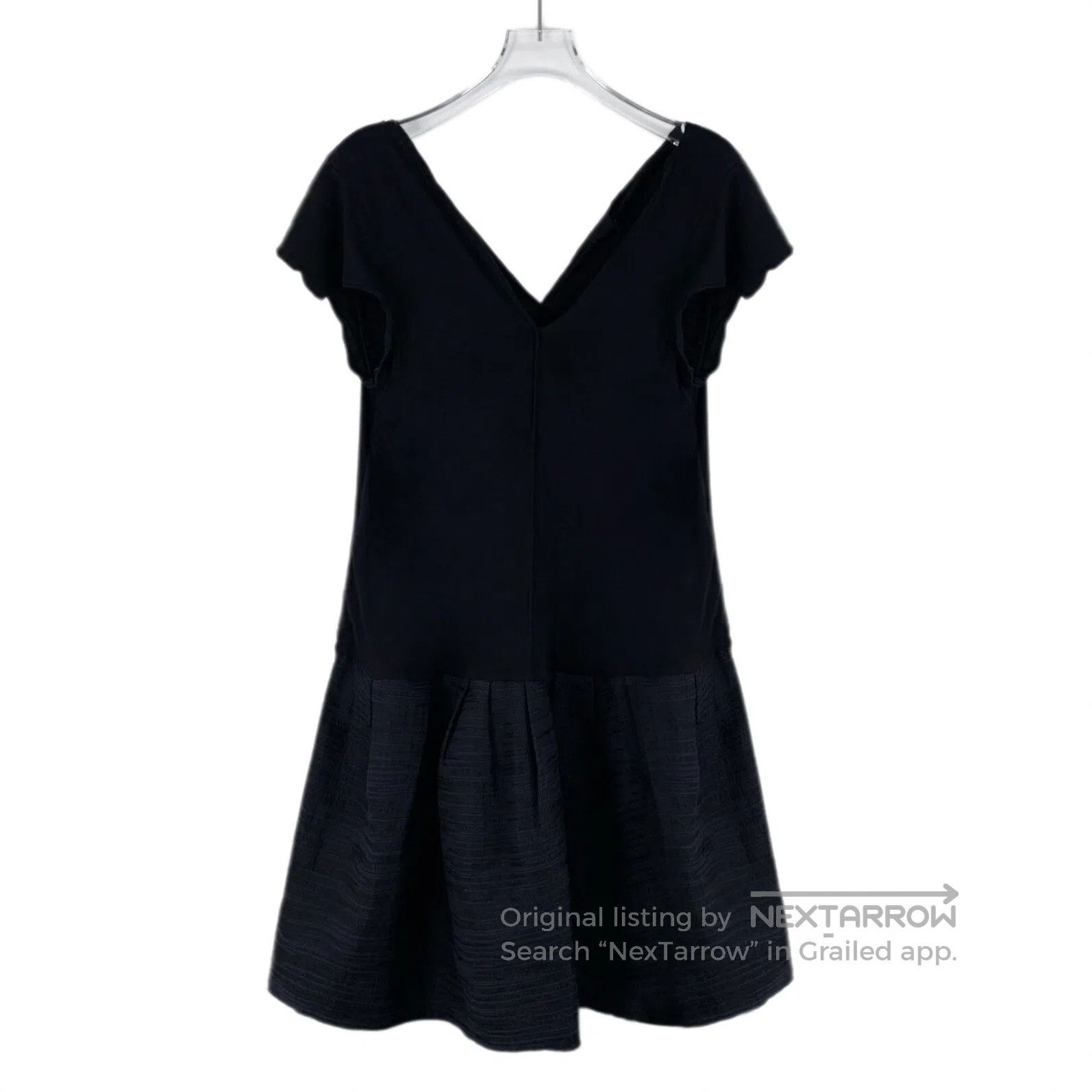 Marni MARNI Black flared cotton V-neck sleeveless dress| Size S / US 4 / IT 40 - 1 Thumbnail